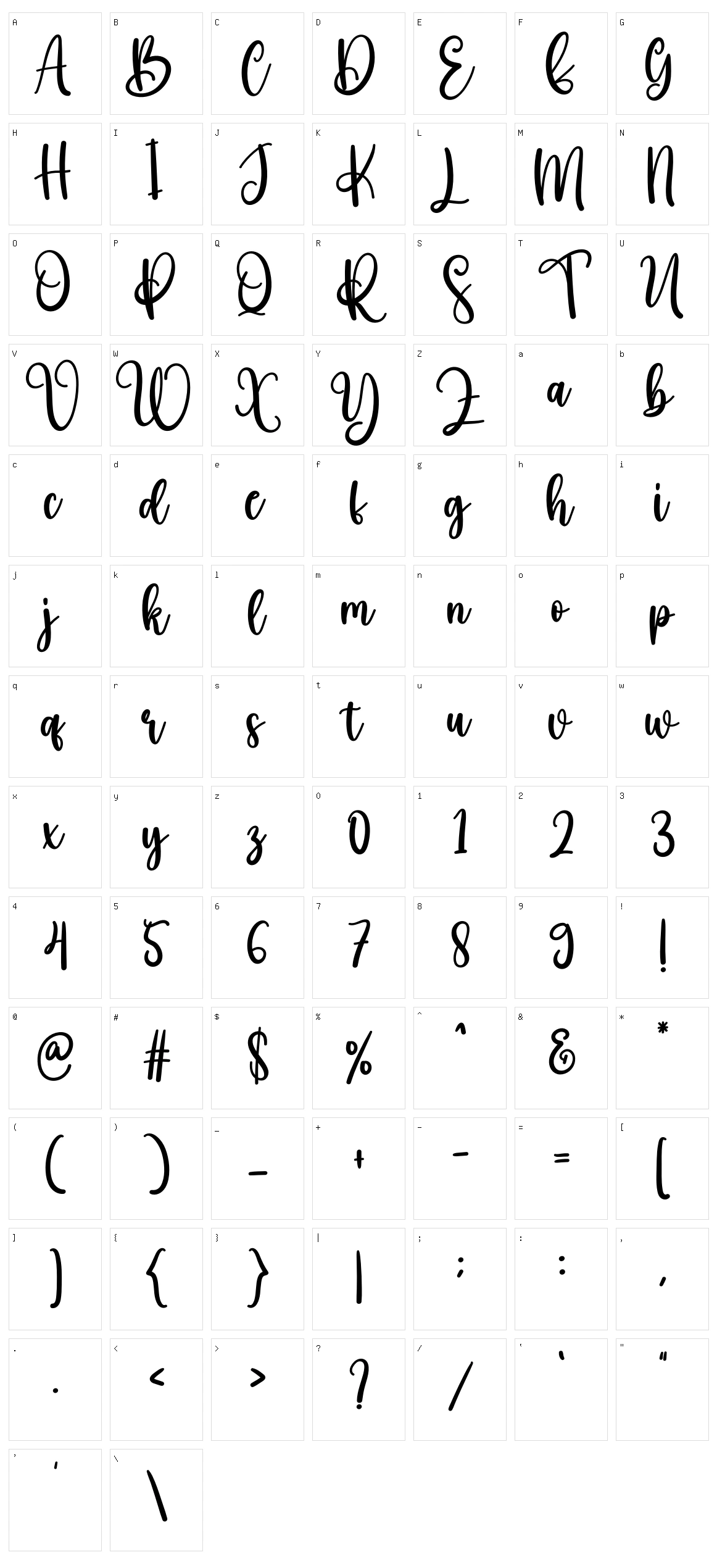 Boho Character Set