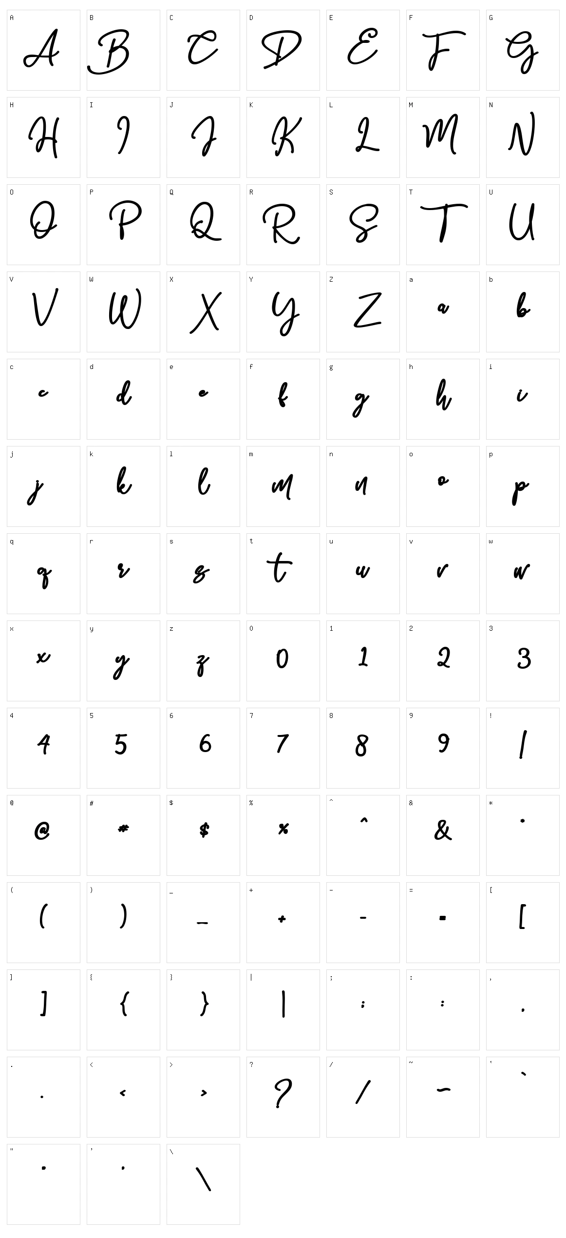 Bolder Line Character Set