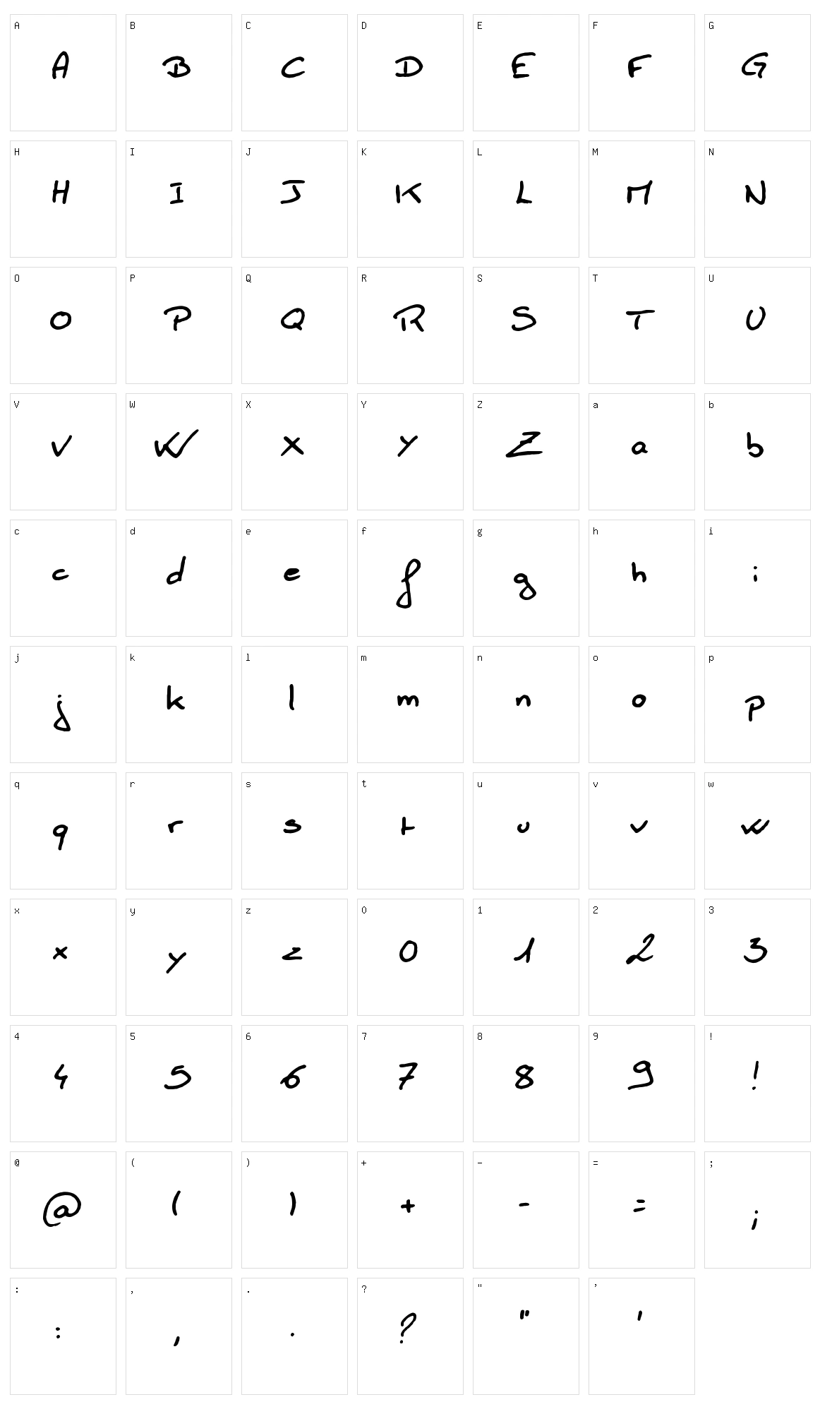 Boluge Character Set