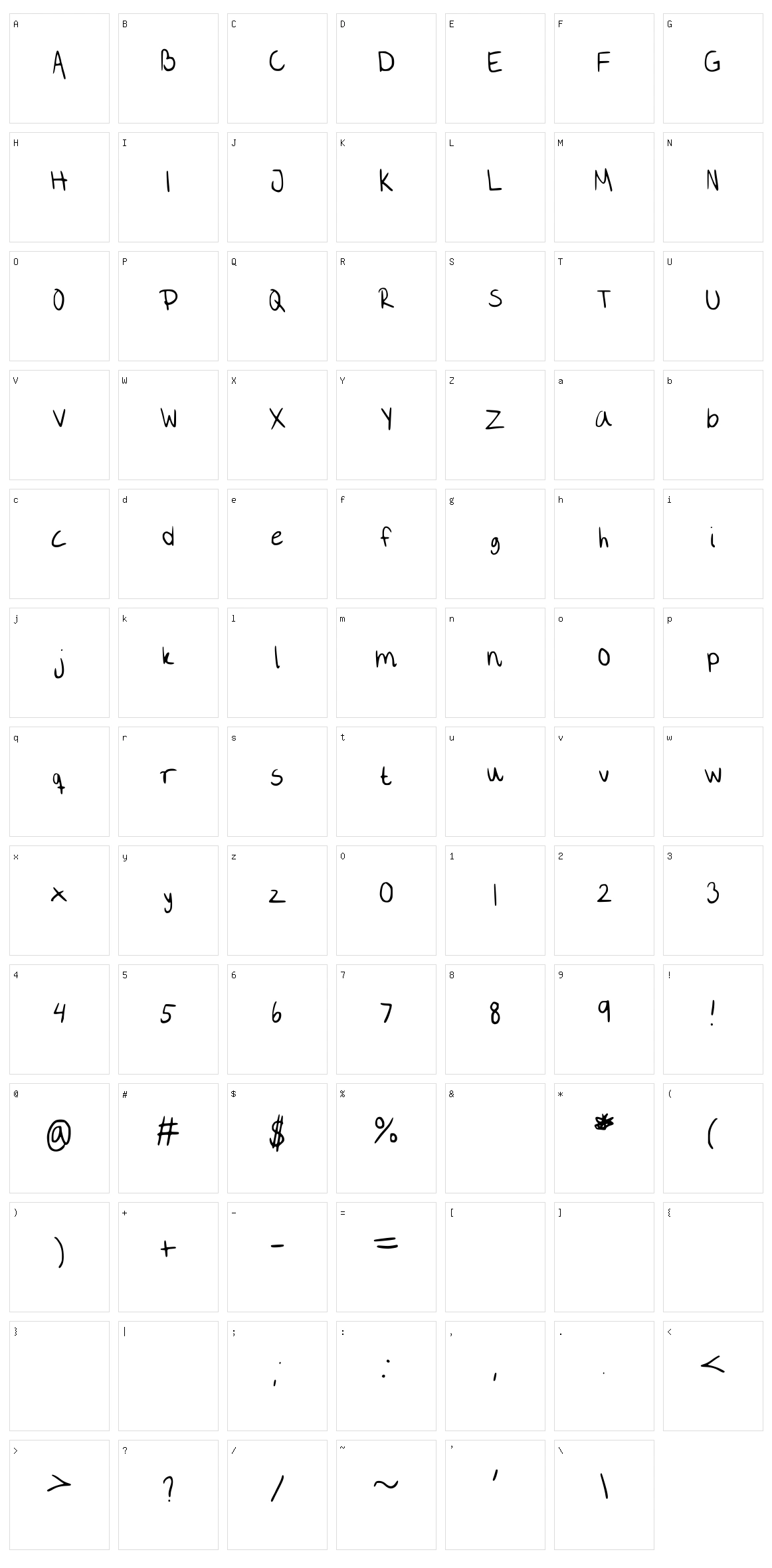 Bonbon Character Set