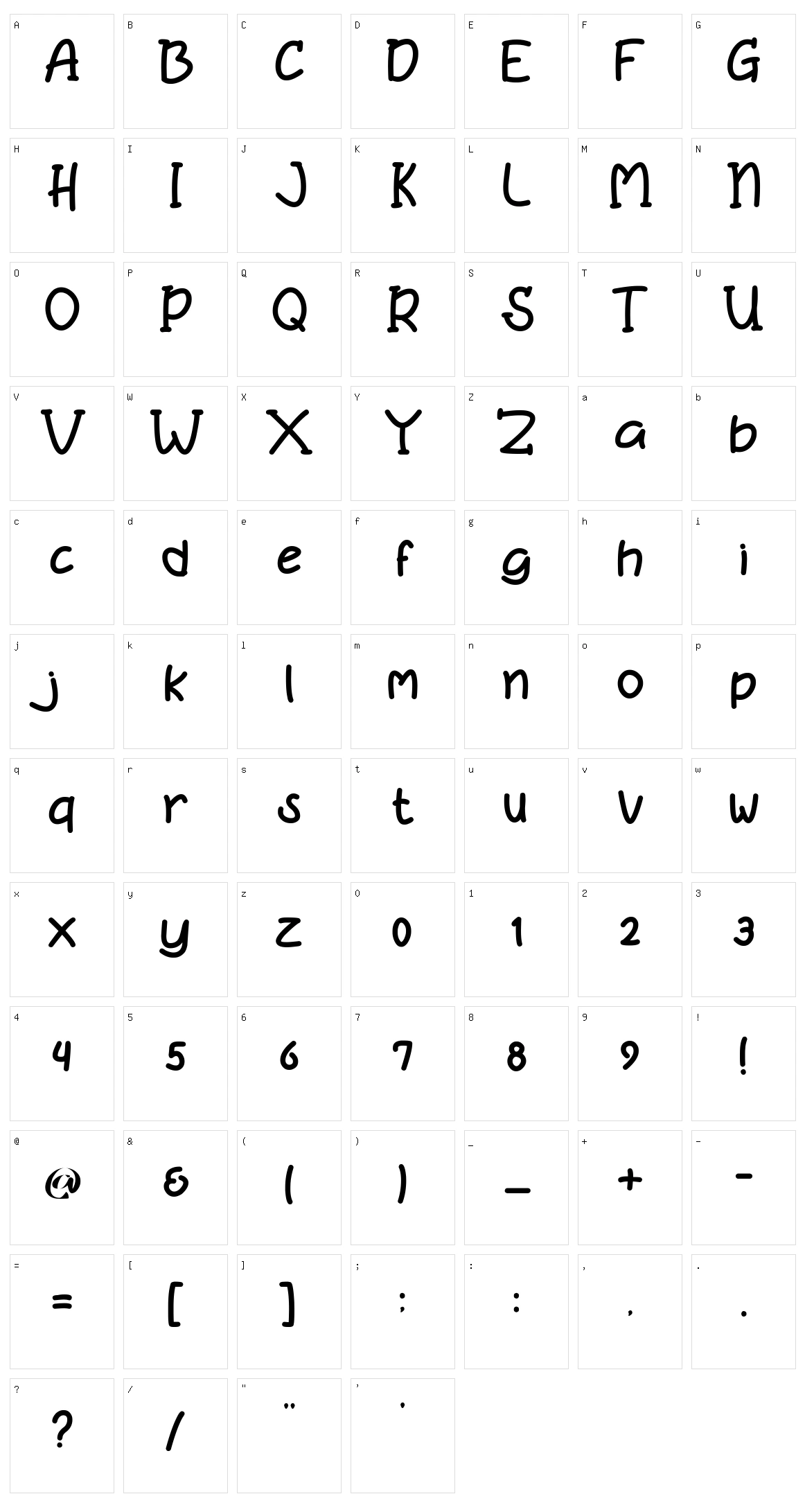 Bonita Character Set