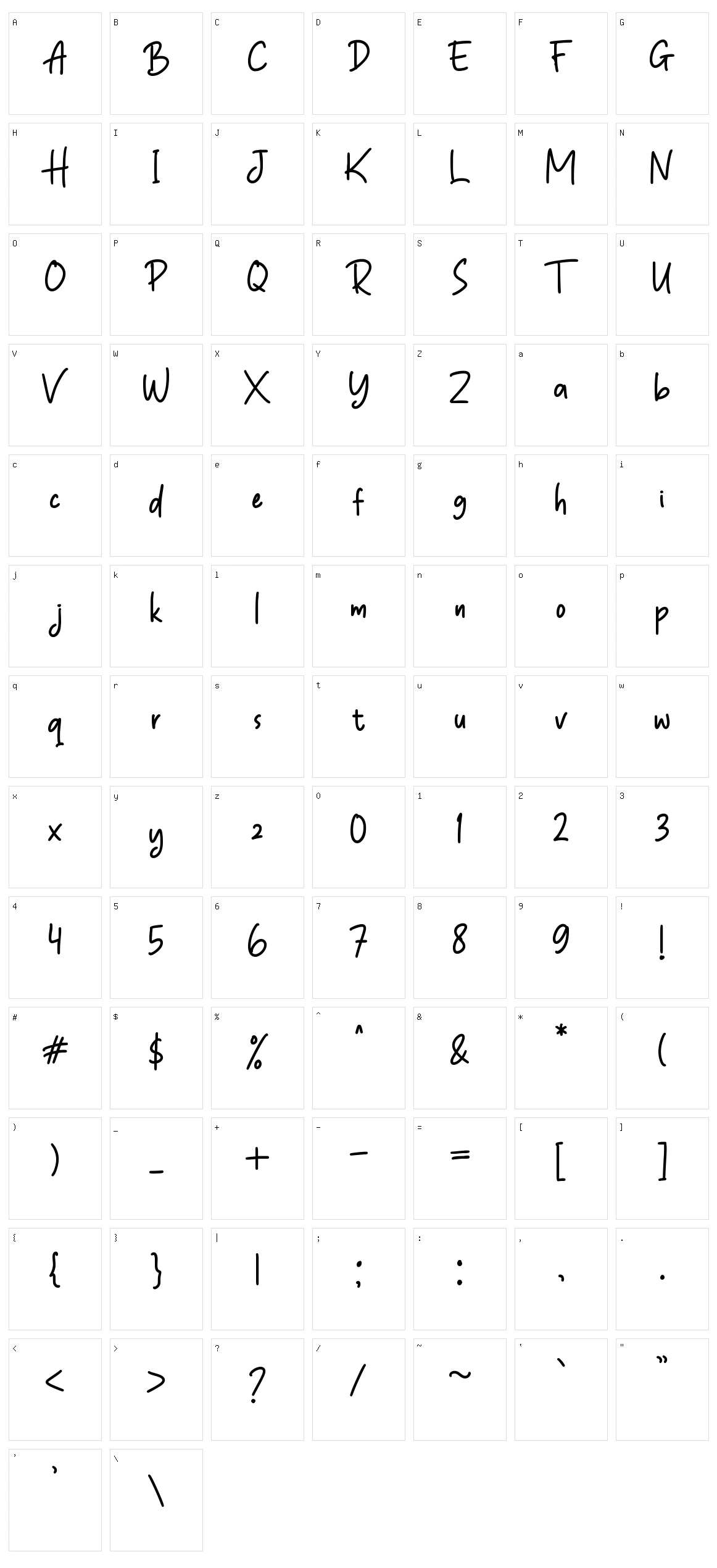 Bookstory Character Set