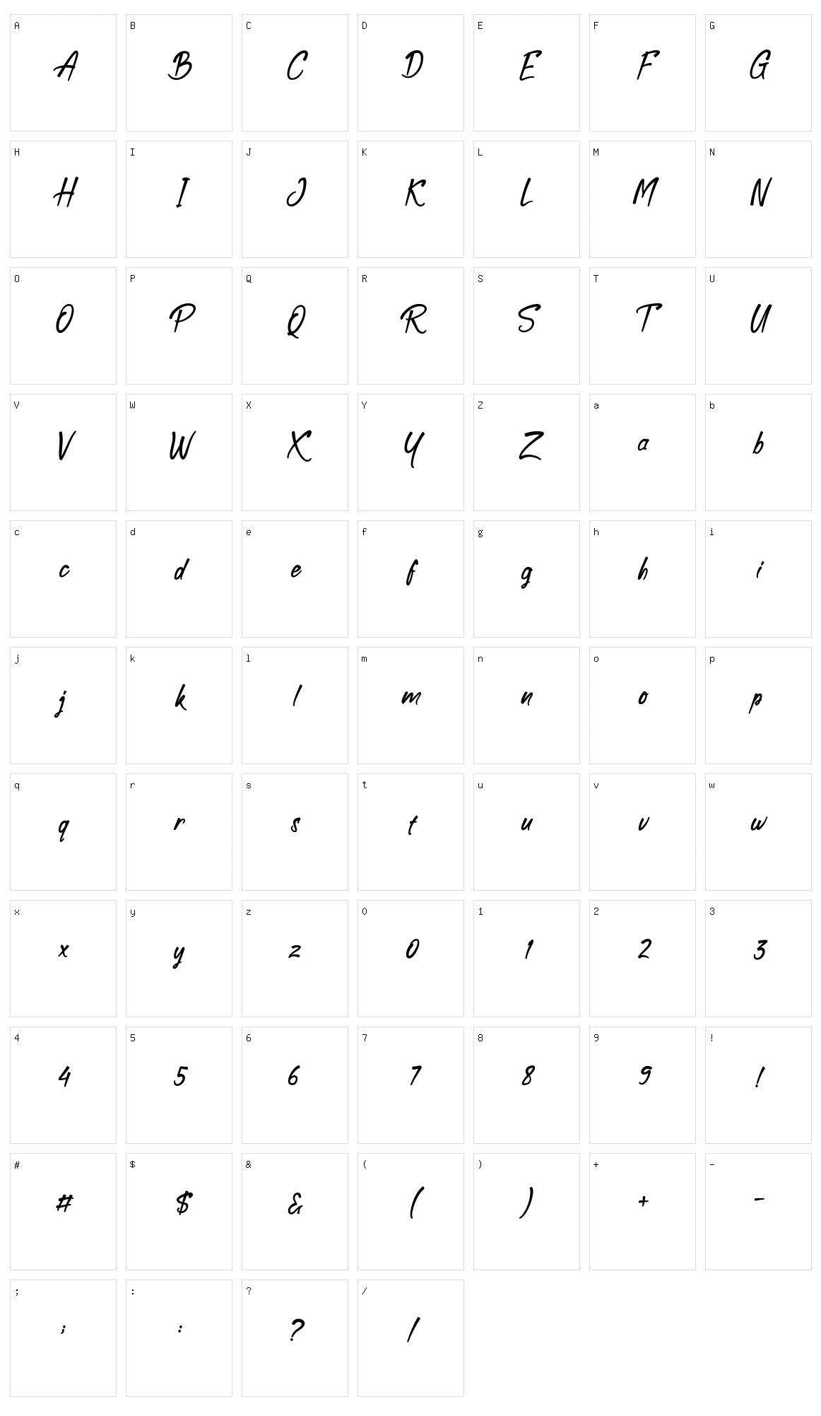 Boolack Character Set