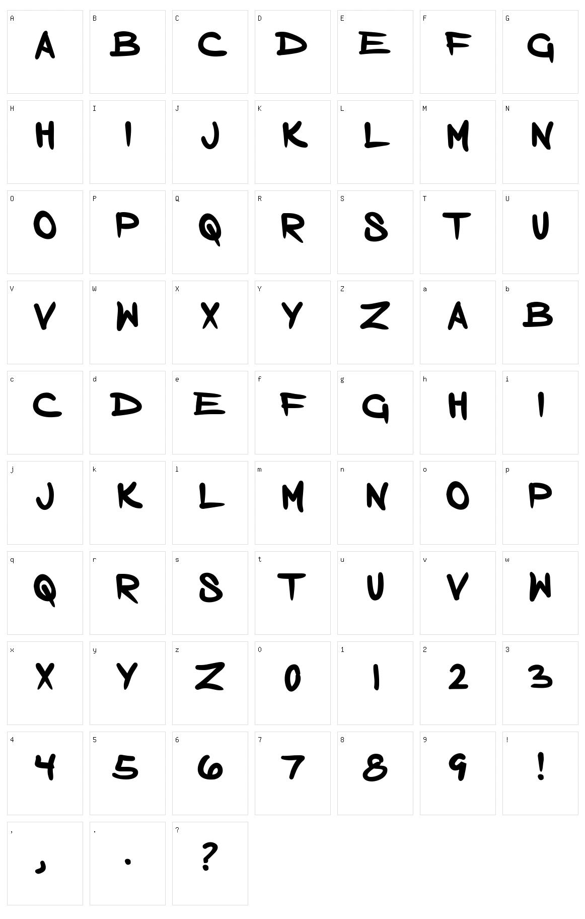 Born Addict Character Set