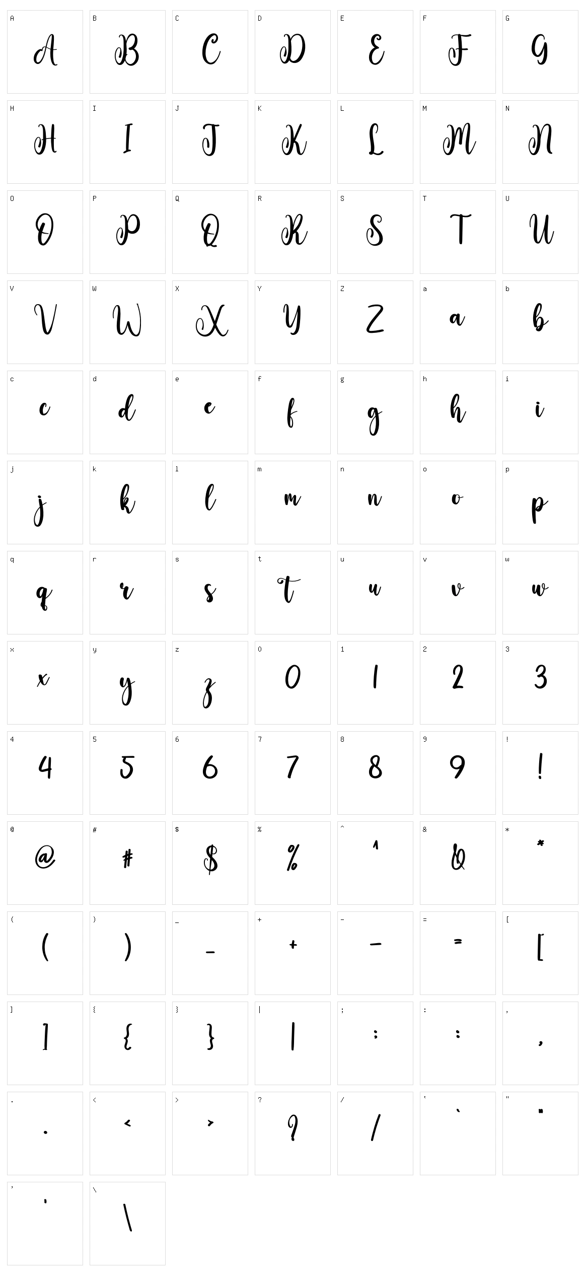 Boston Character Set