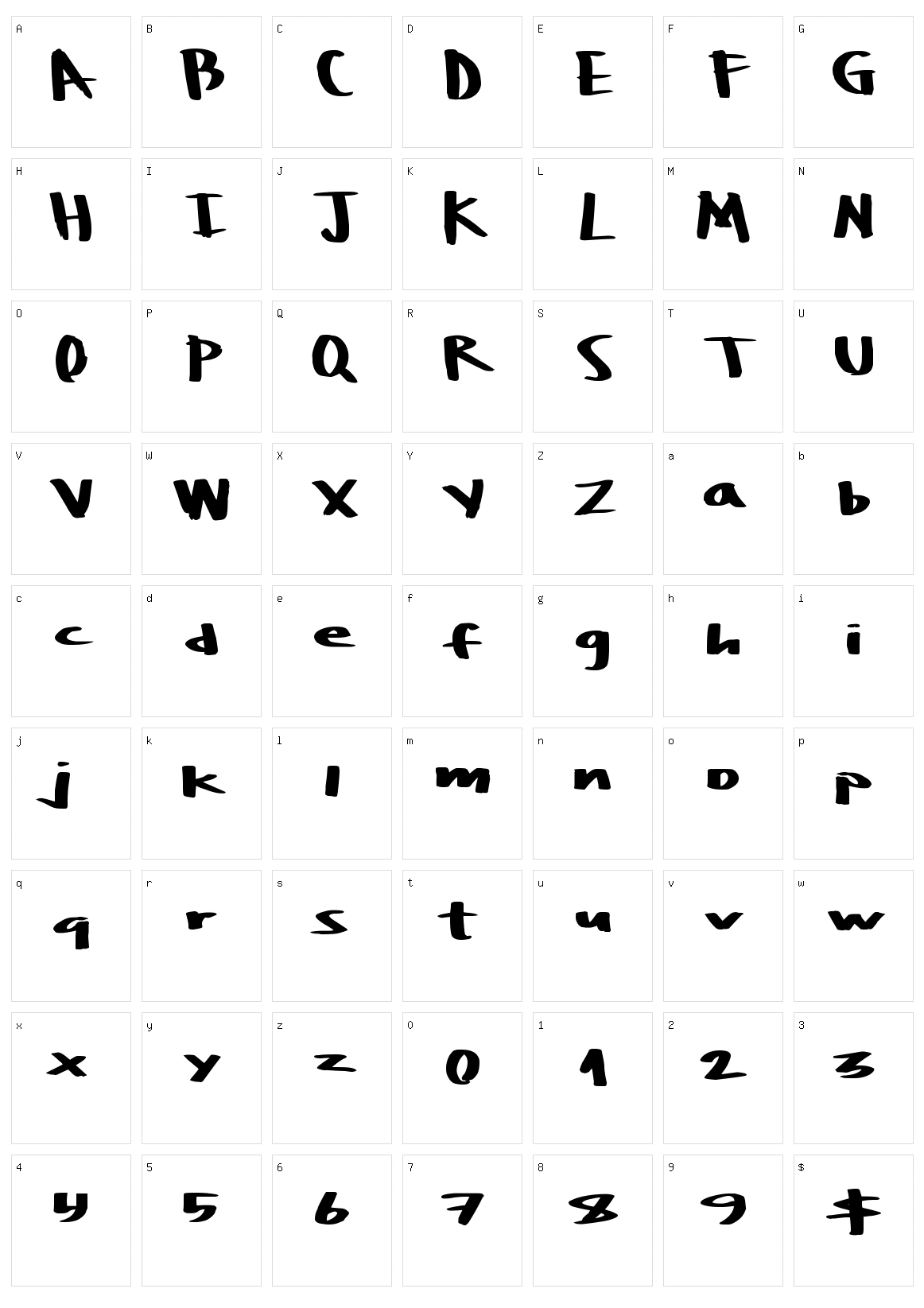 Boulder Rough Character Set