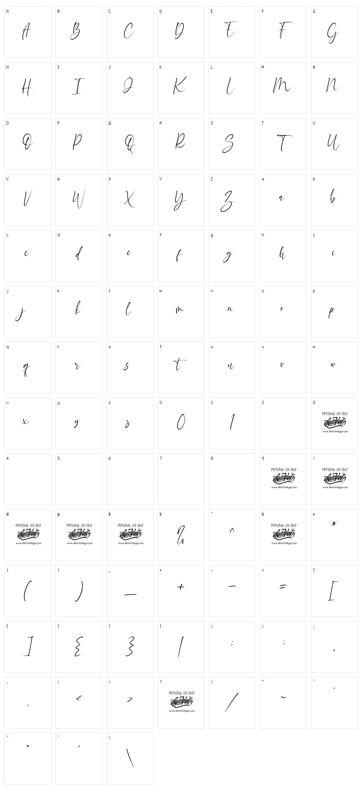 Bouncyland Character Set