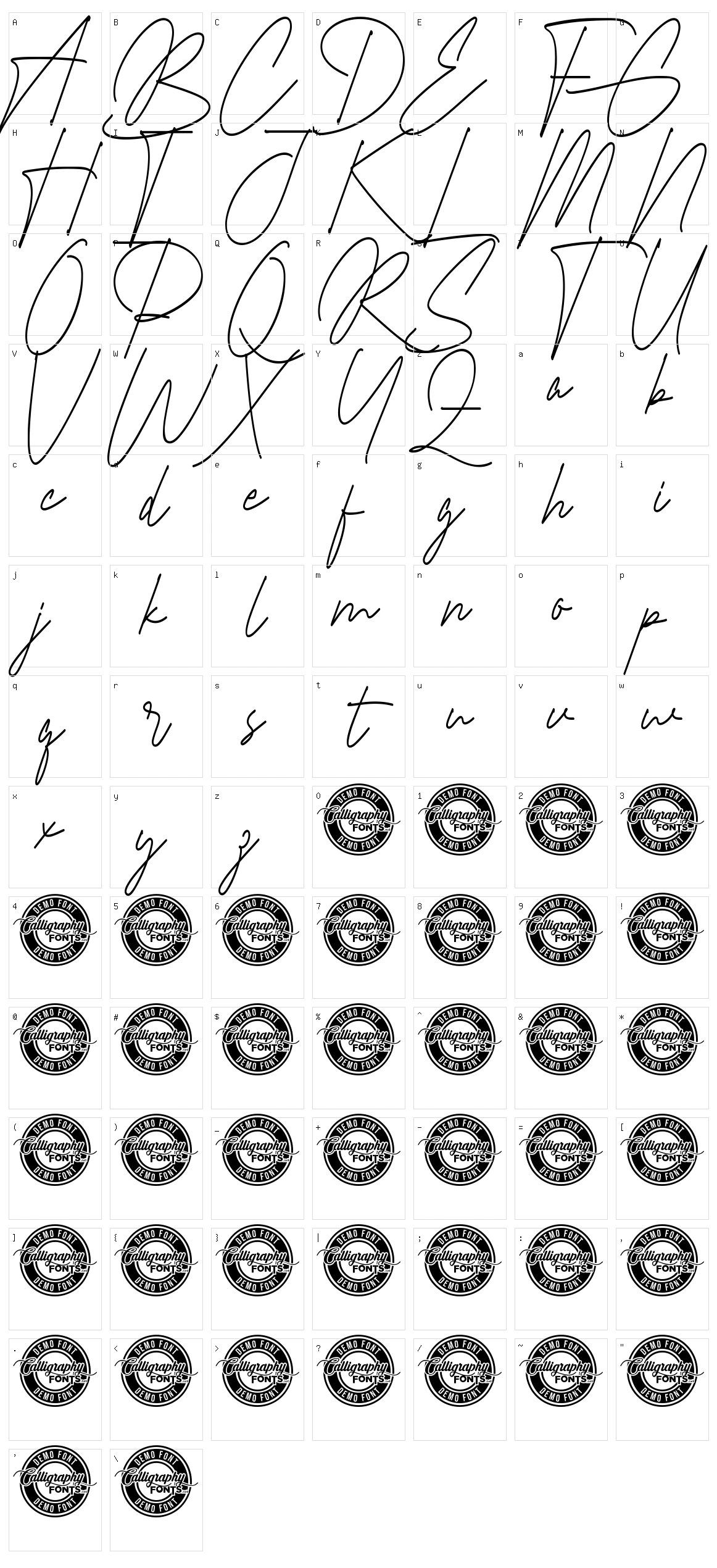 Braselton Character Set