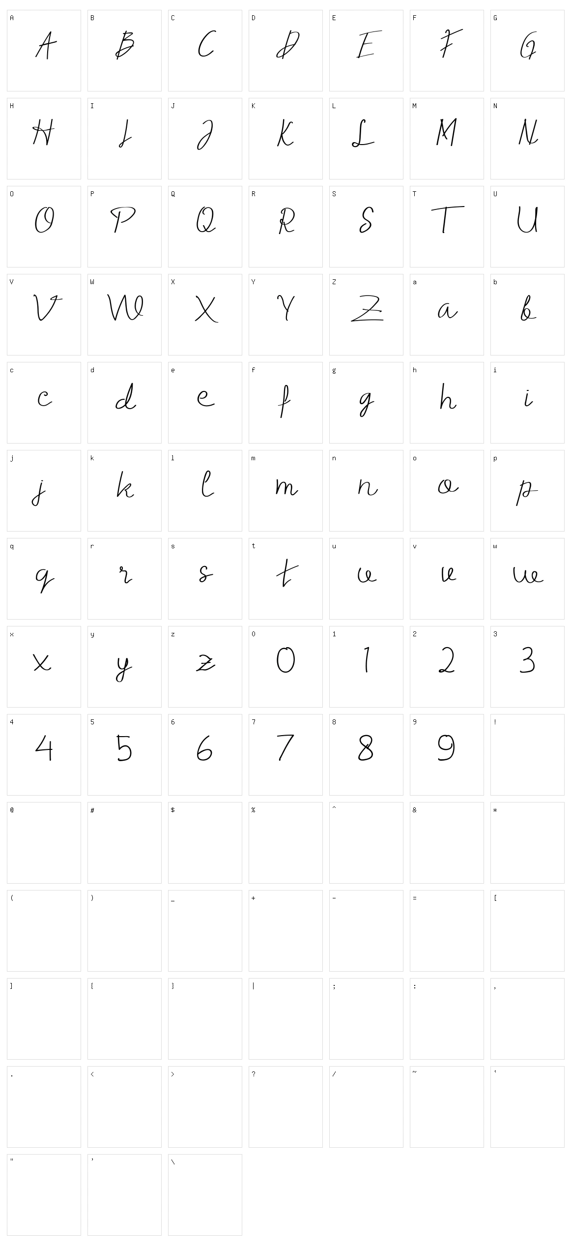 Bravani Character Set