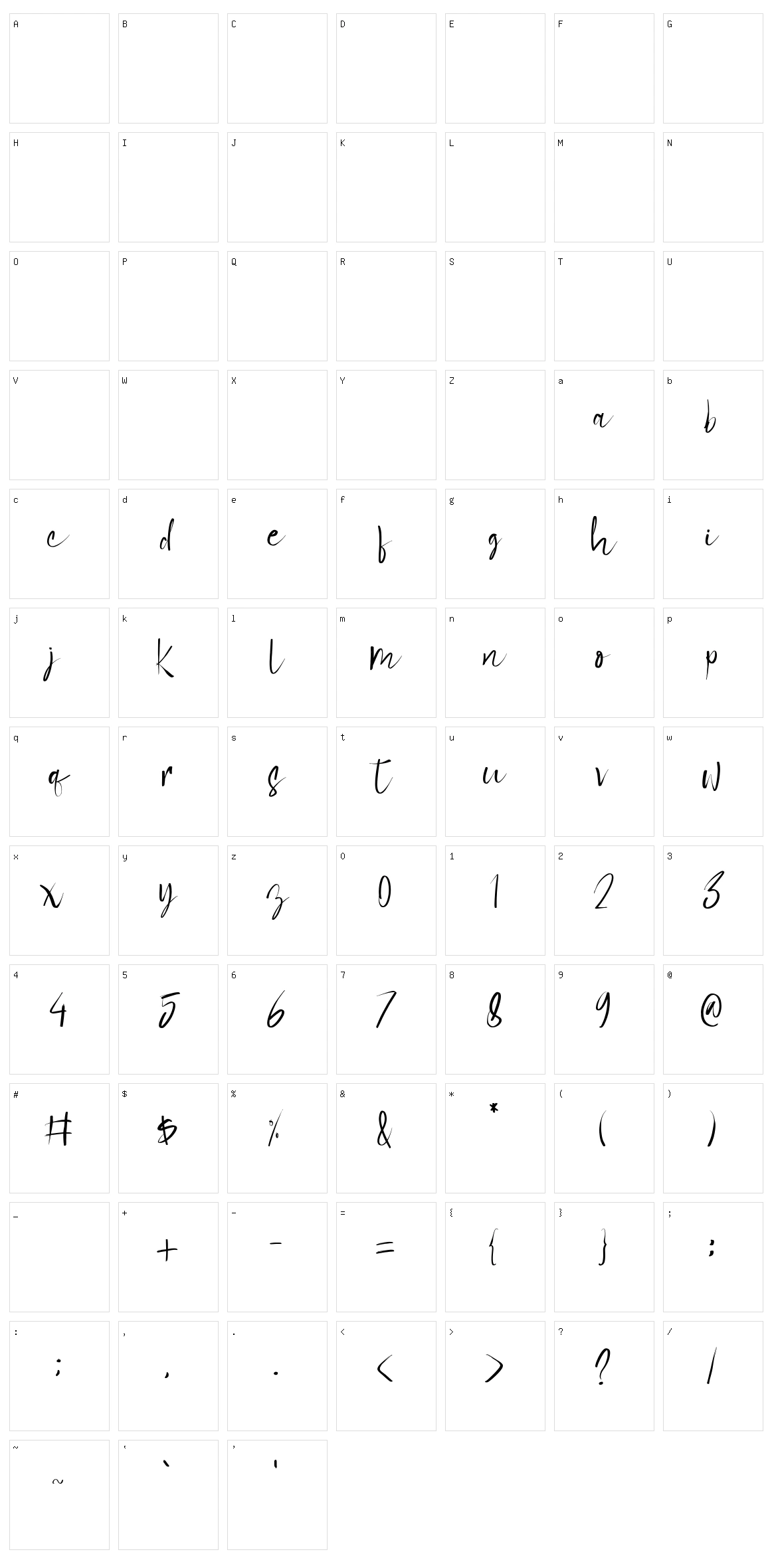 Breaking Glass Character Set