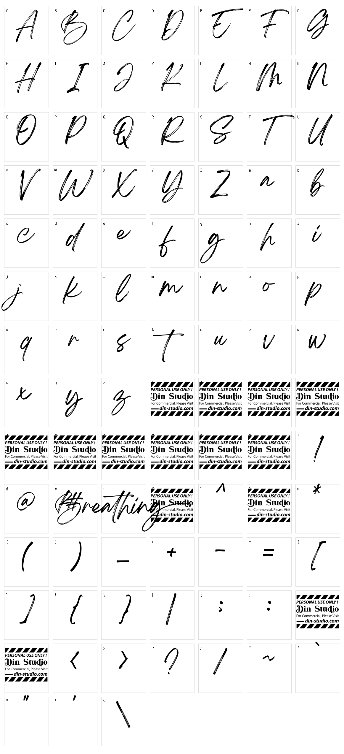 Breathing Character Set