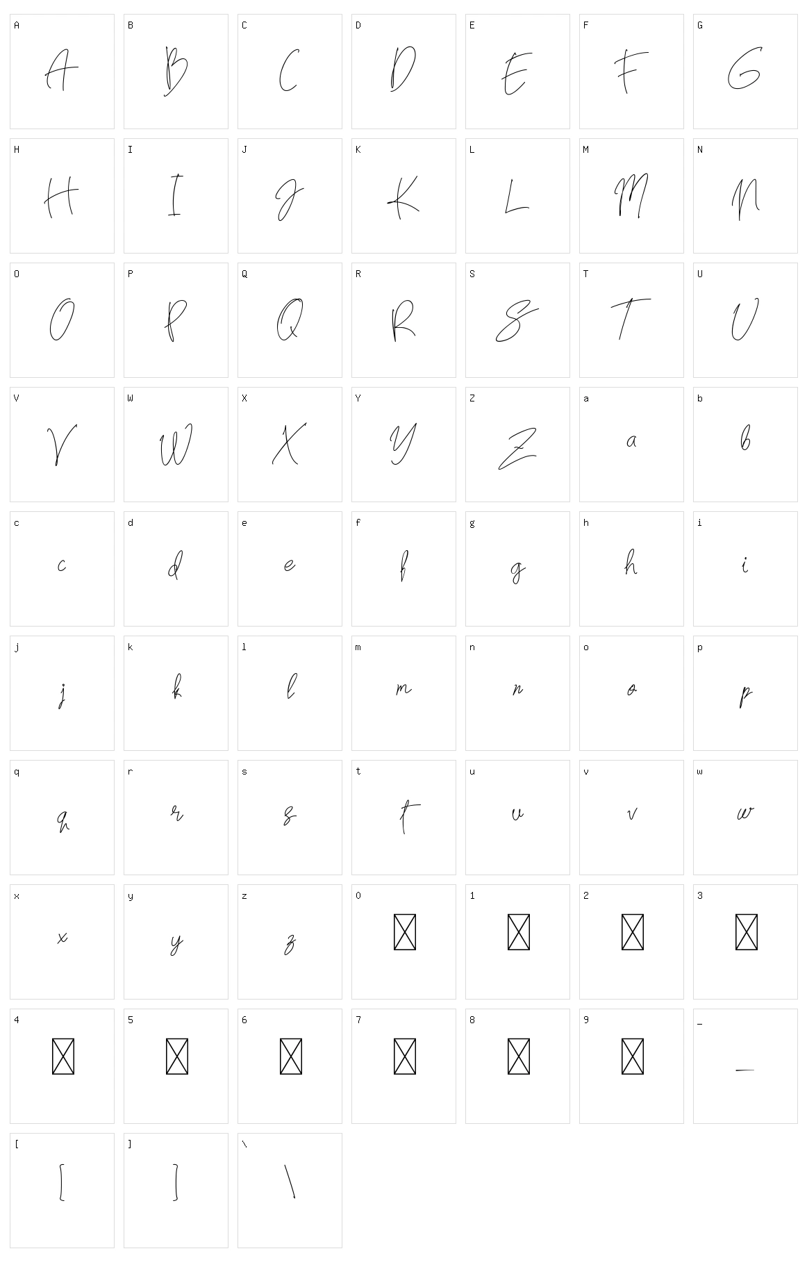 Brecelets Character Set
