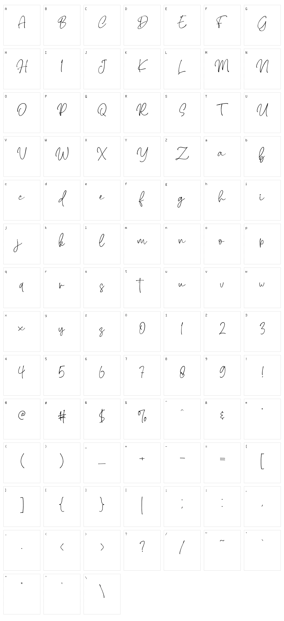 Brendria Signature Character Set