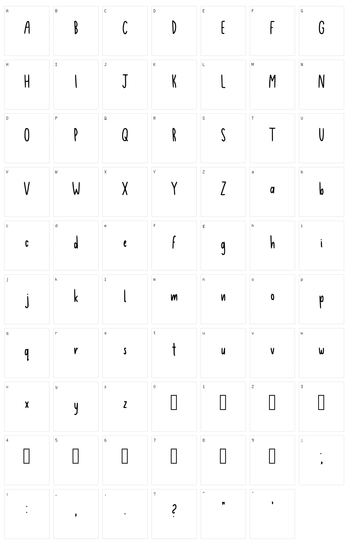 Breno Character Set