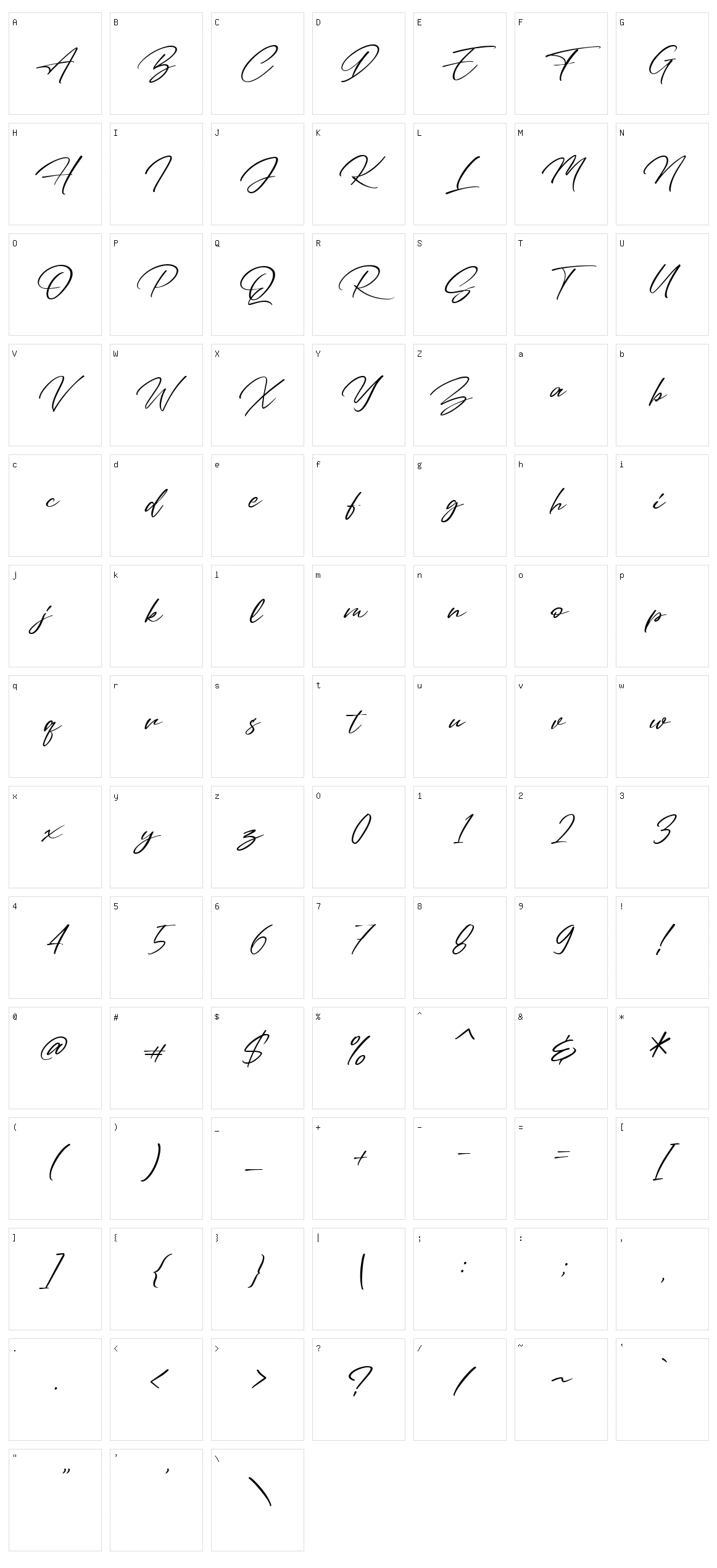 Bresley Character Set