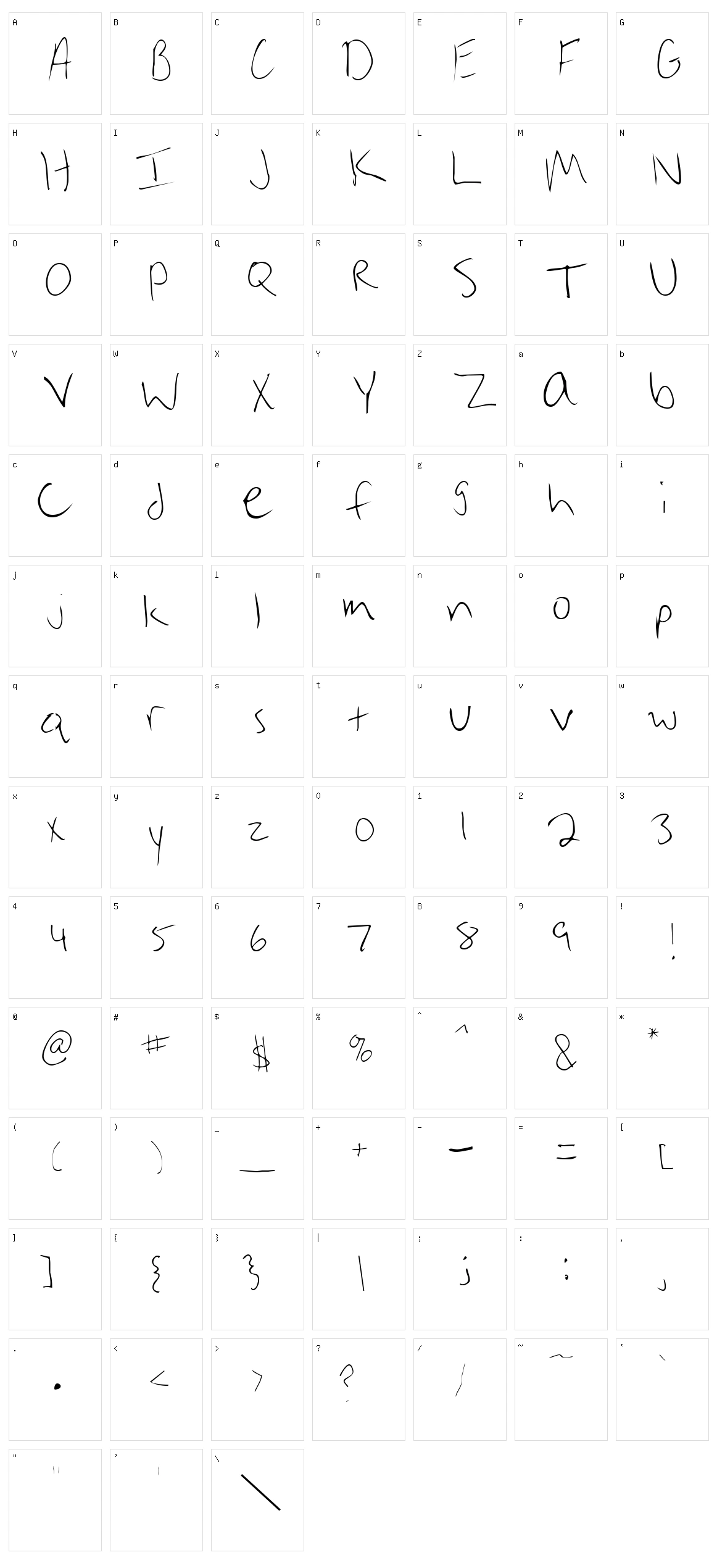 Brian Cary Character Set