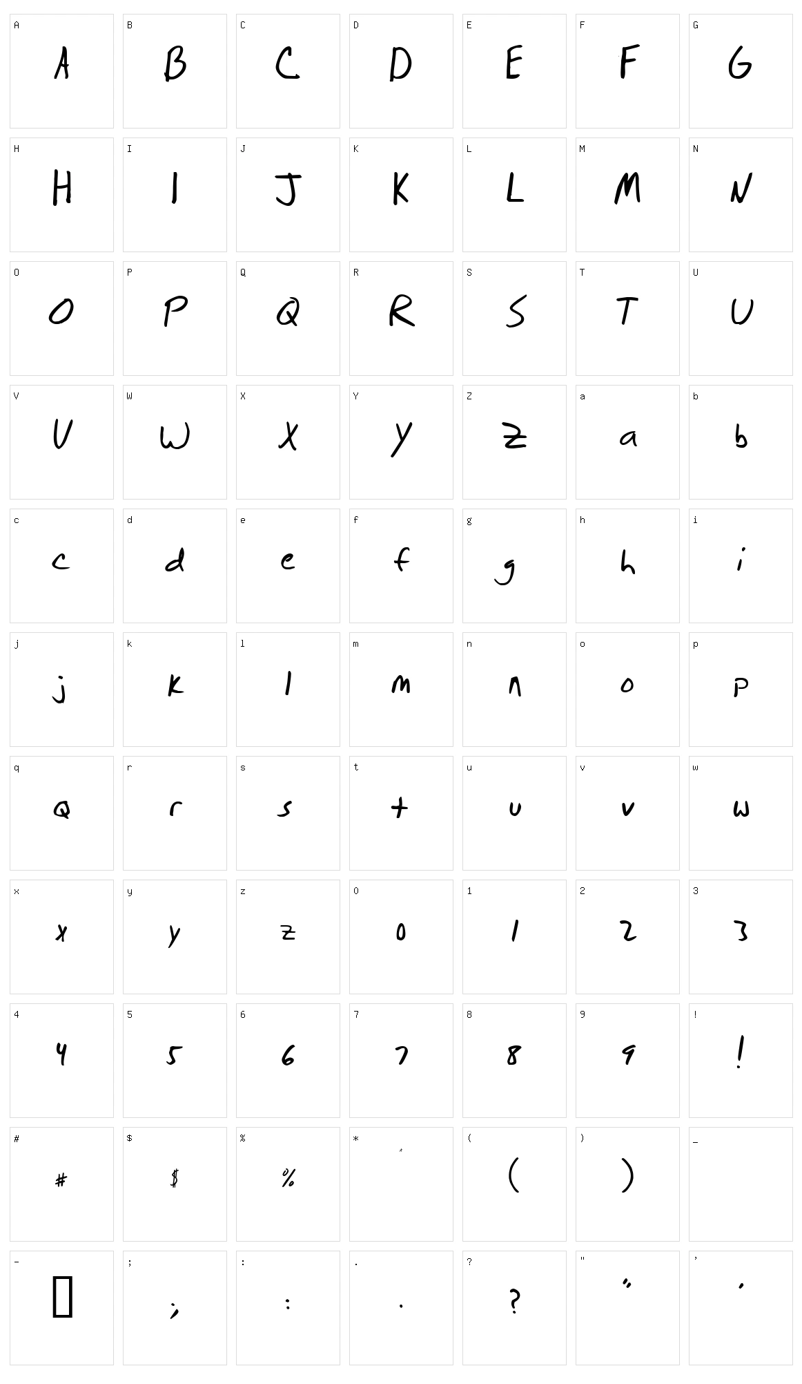 Brian Scratch Character Set