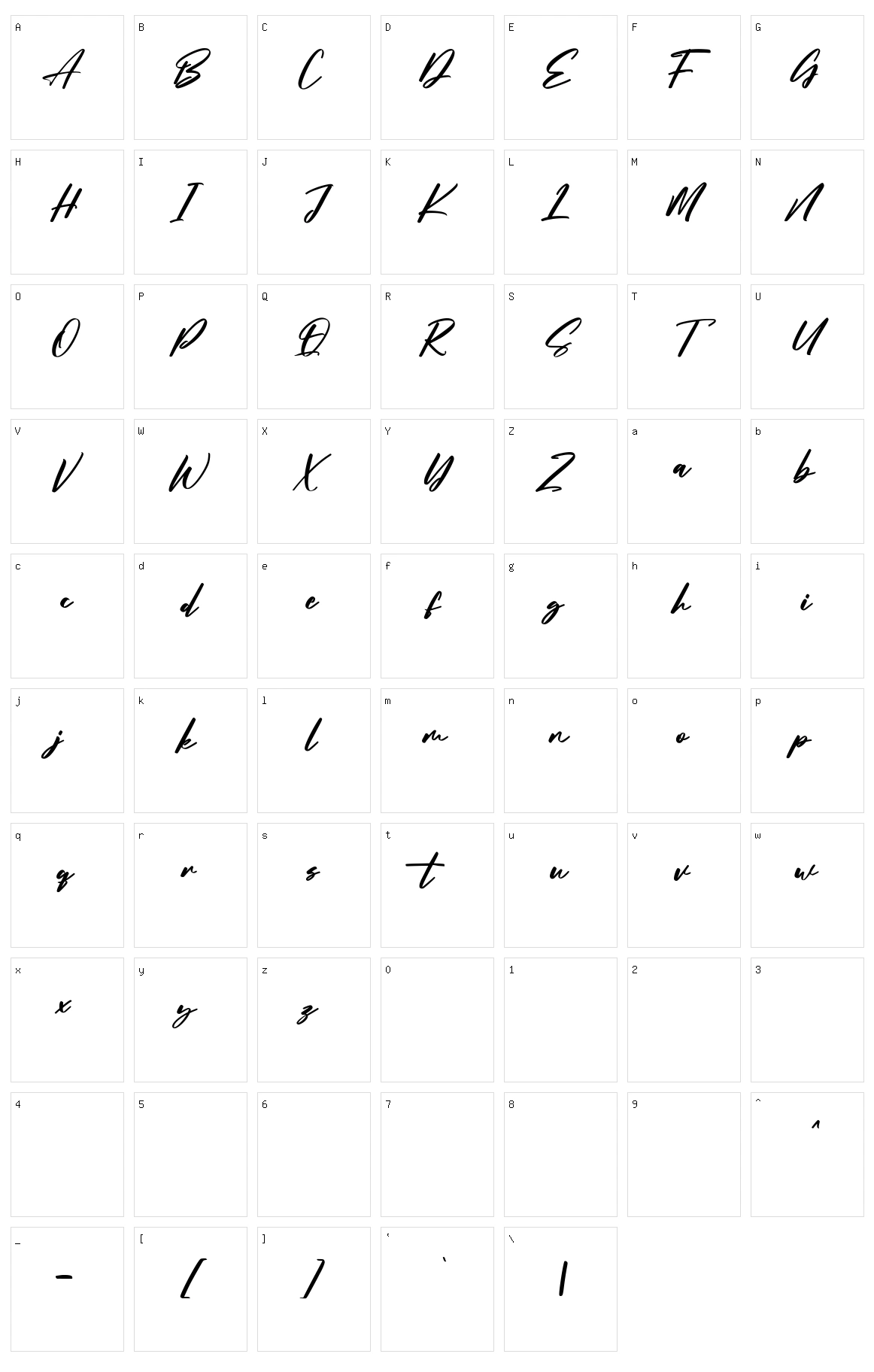 Brickston Character Set