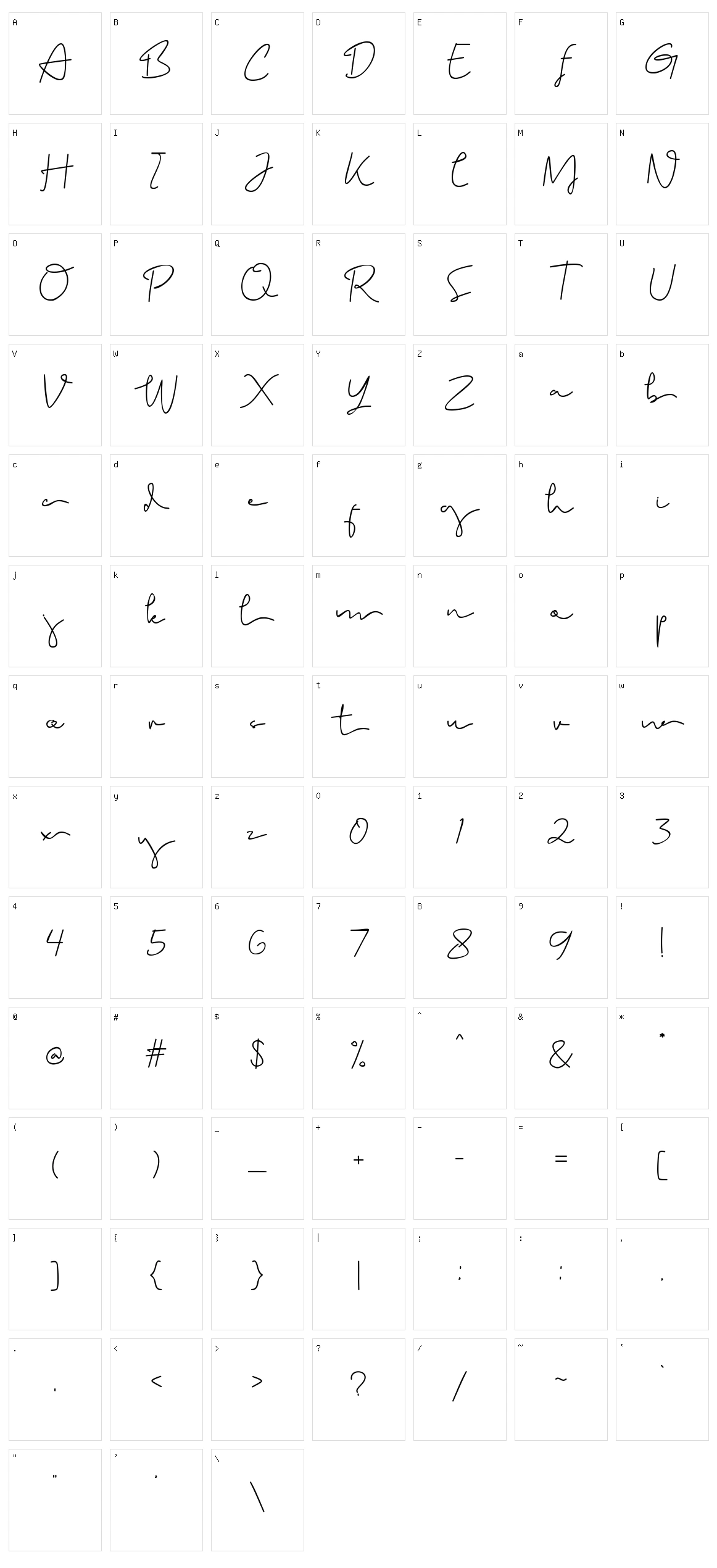 Brigham Character Set
