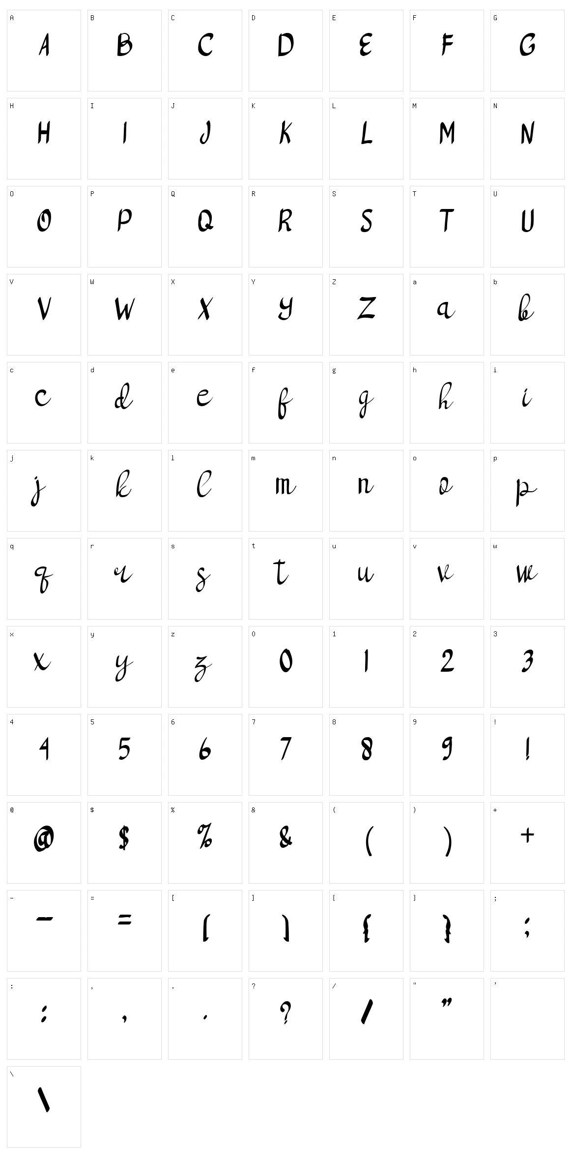 Bright Light Character Set
