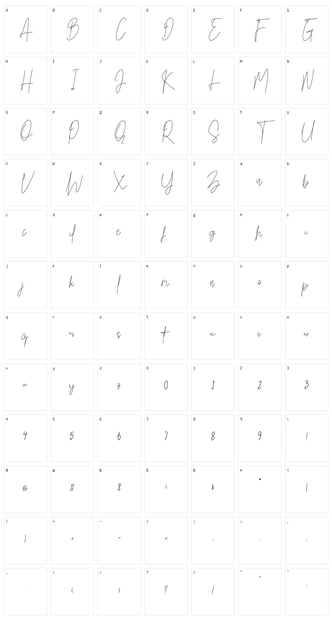 Bright Salkiy Character Set