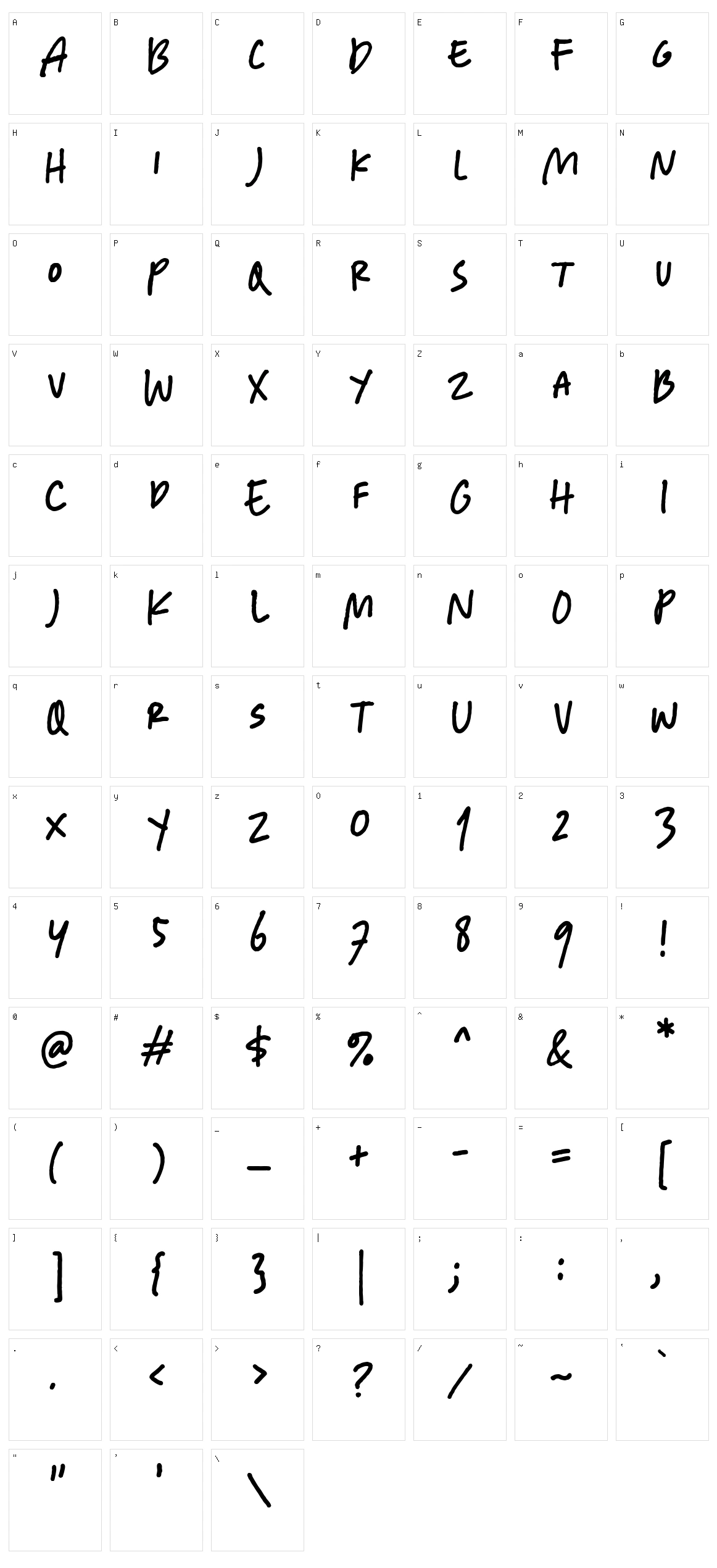 Bright Topic Character Set