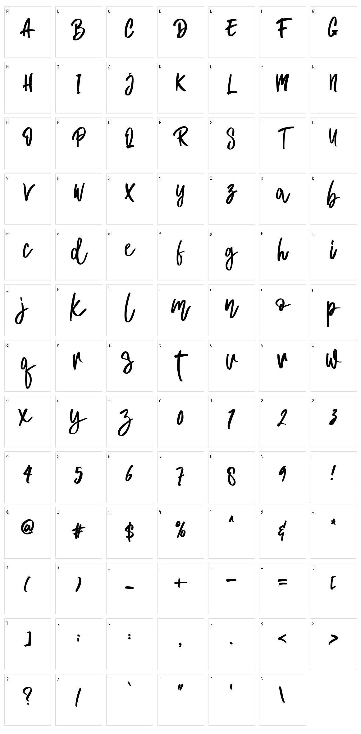 Brisella Character Set