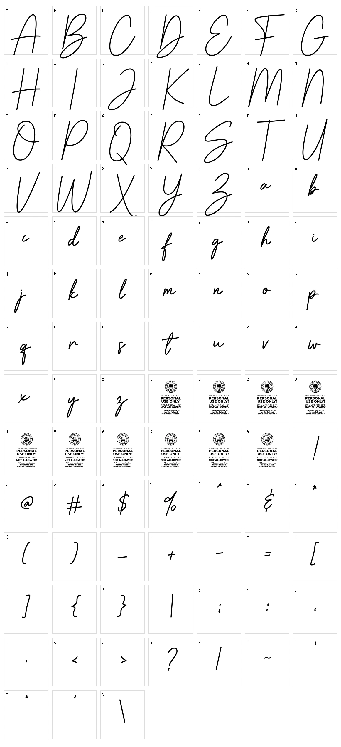 Bristany Character Set