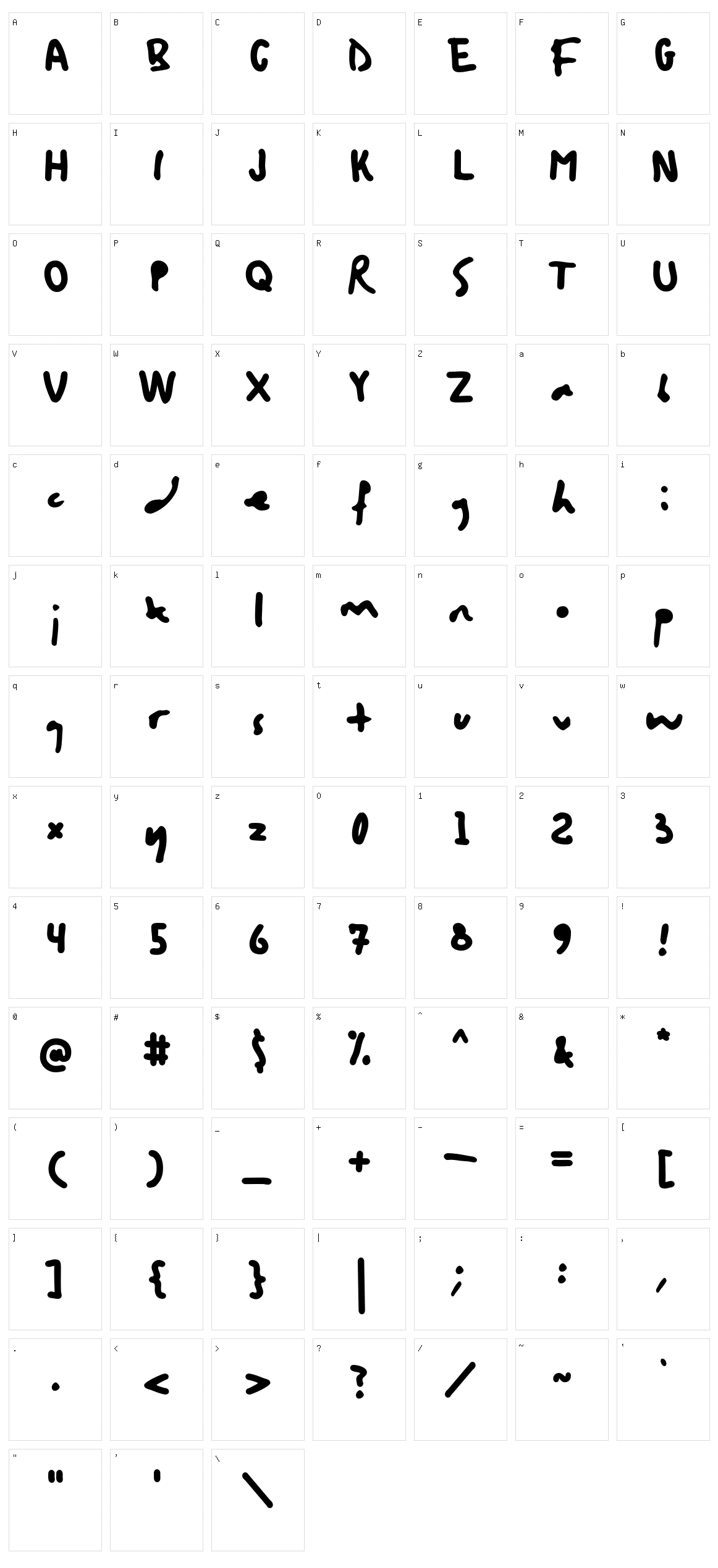 Bristol Character Set