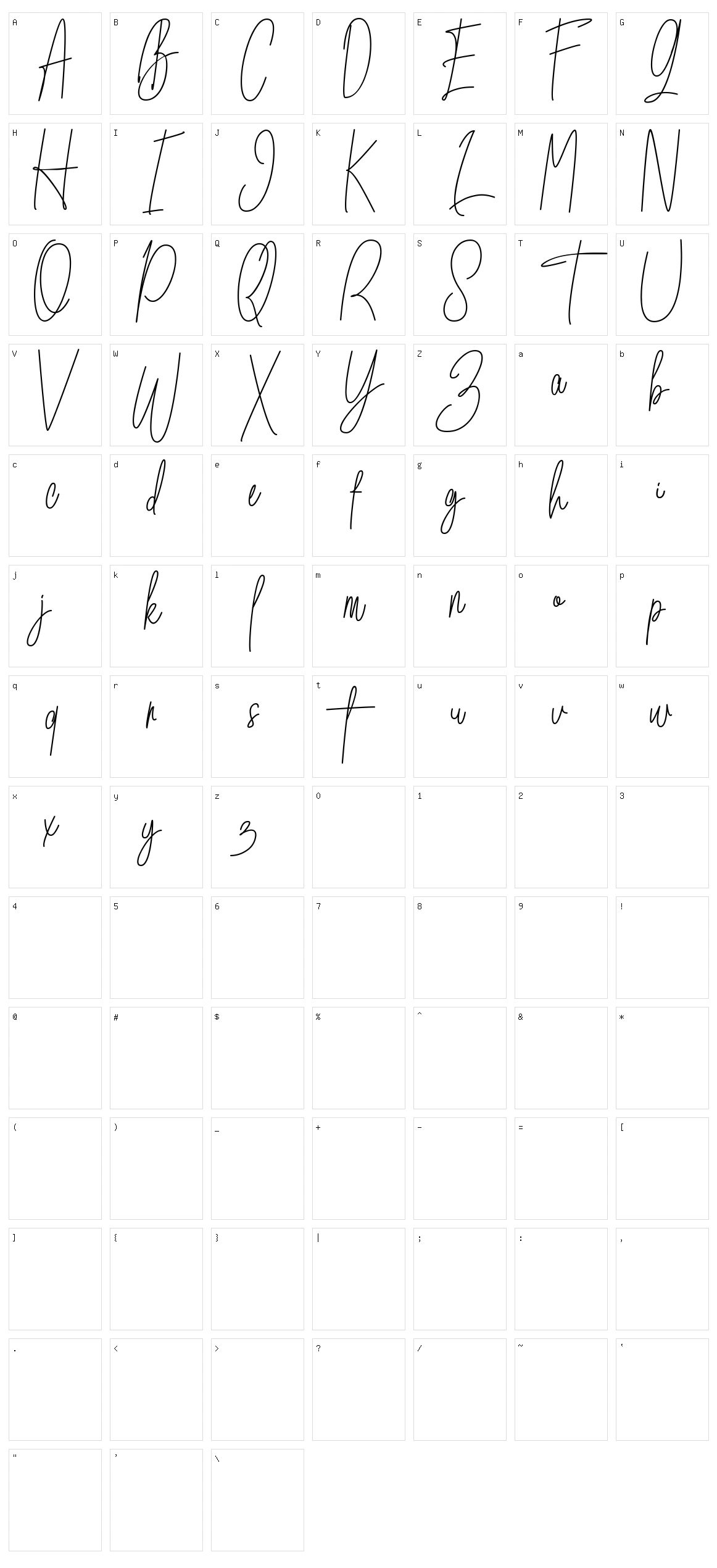 Bristya Character Set