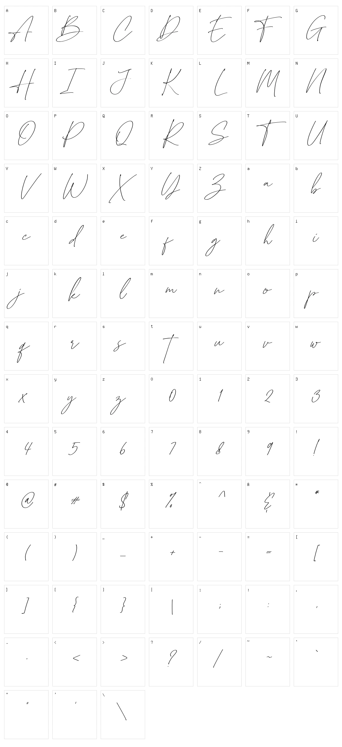 British Shorthair Character Set