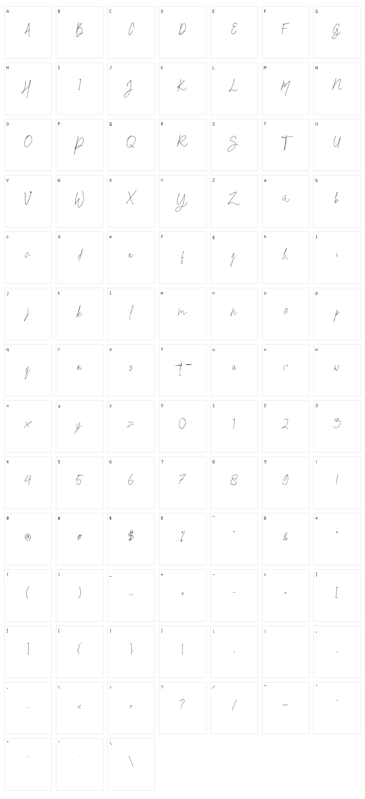 Britson Character Set