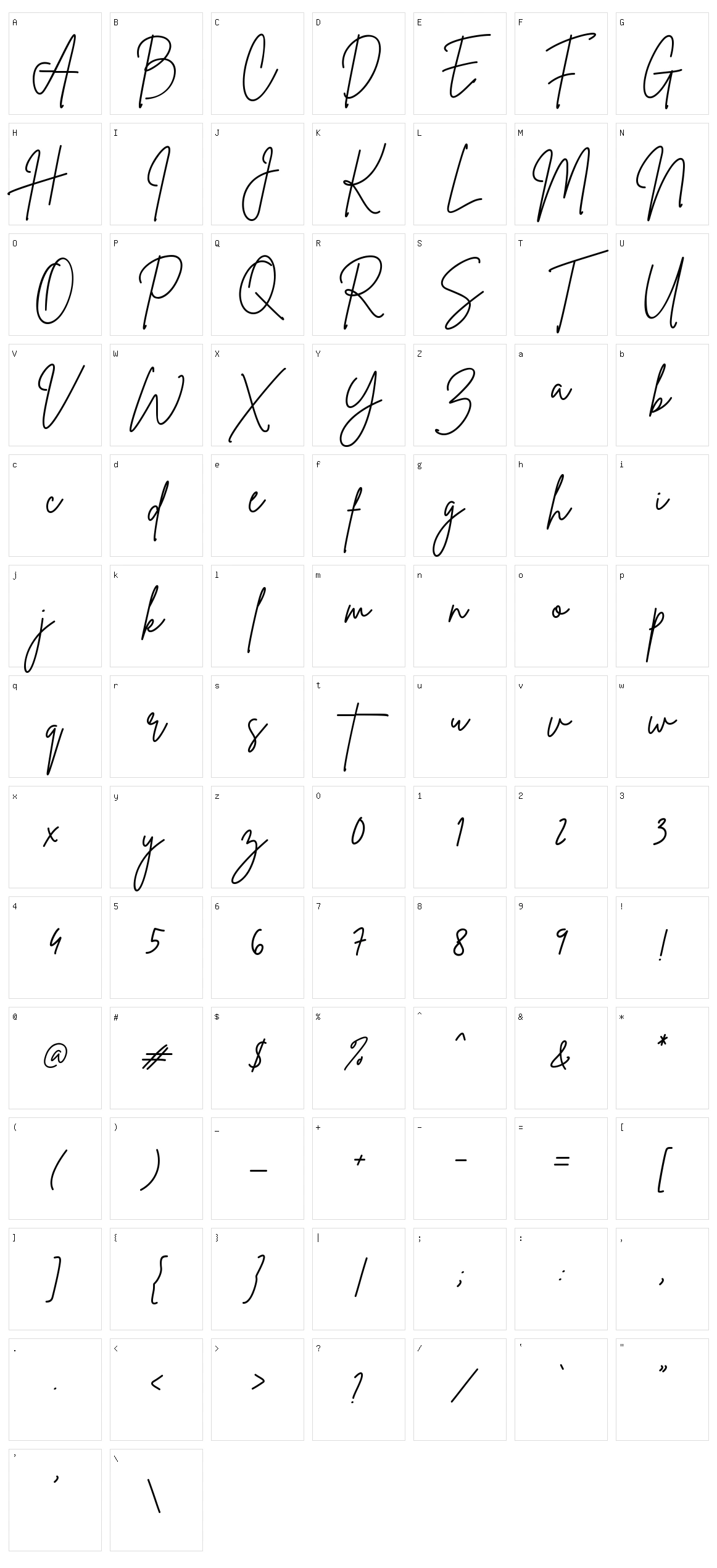 Brittany Signature Character Set