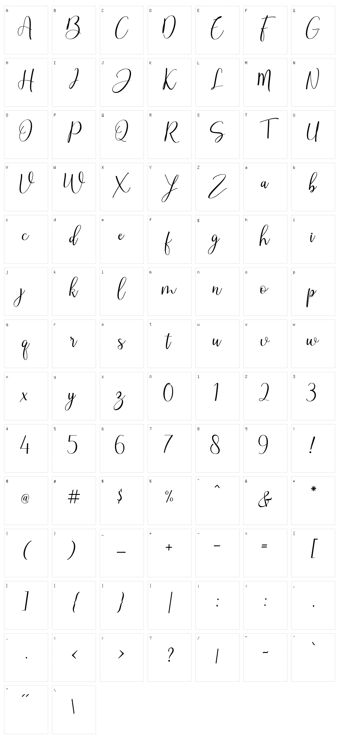Brittensy Character Set