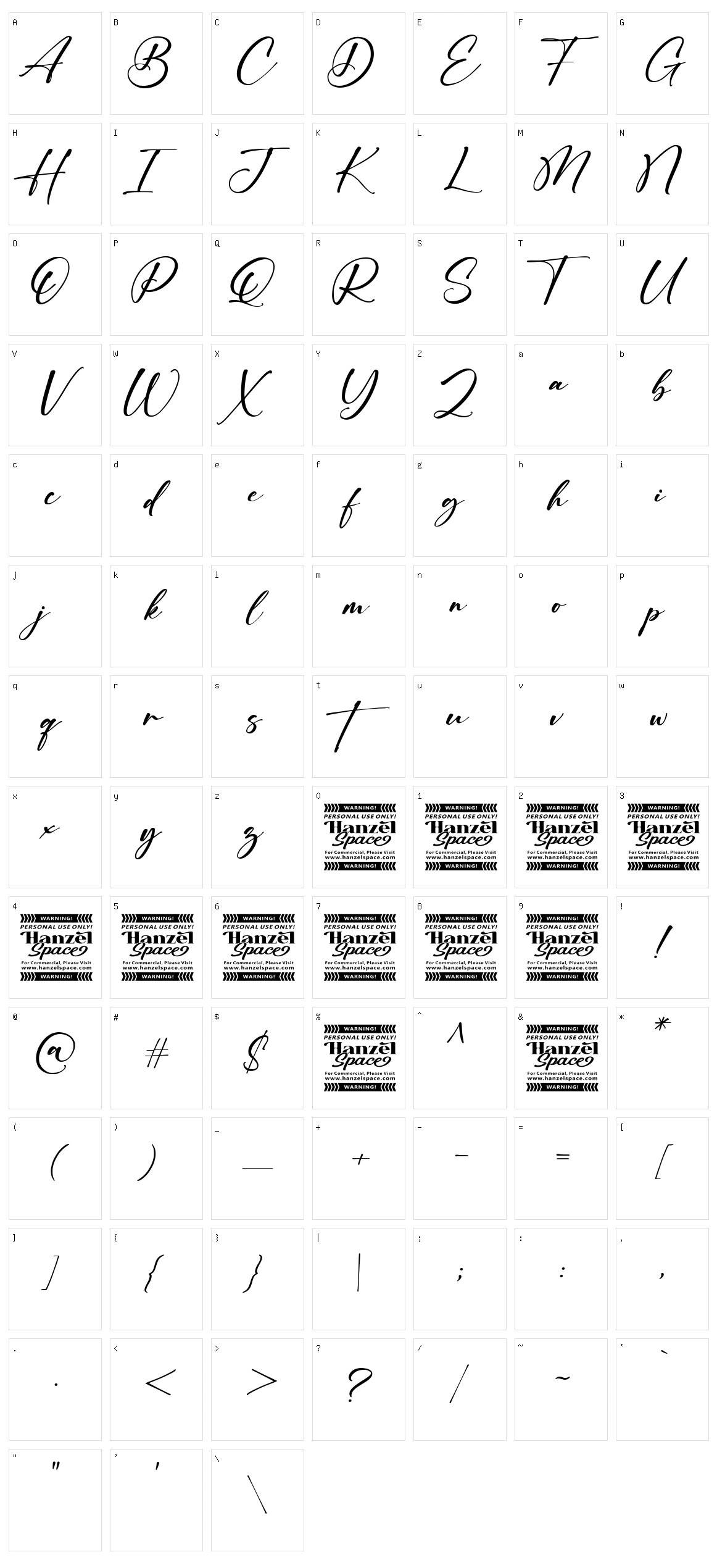 Broisther Character Set