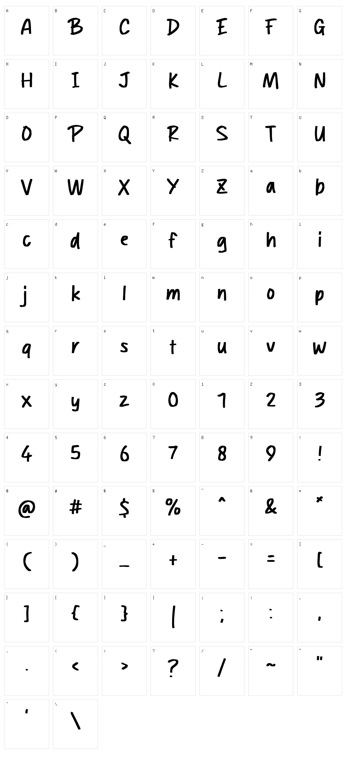Broke Stone Character Set