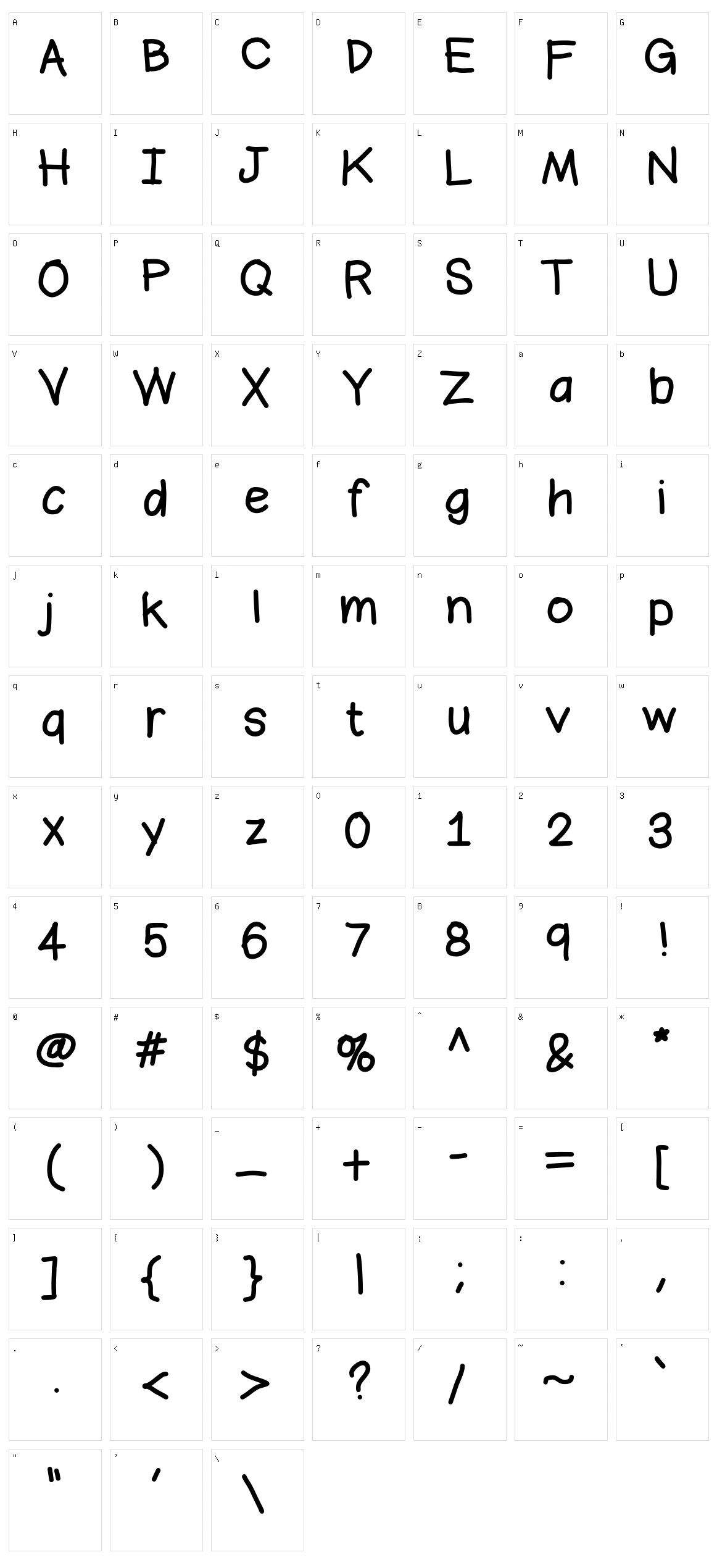 Bromine Character Set