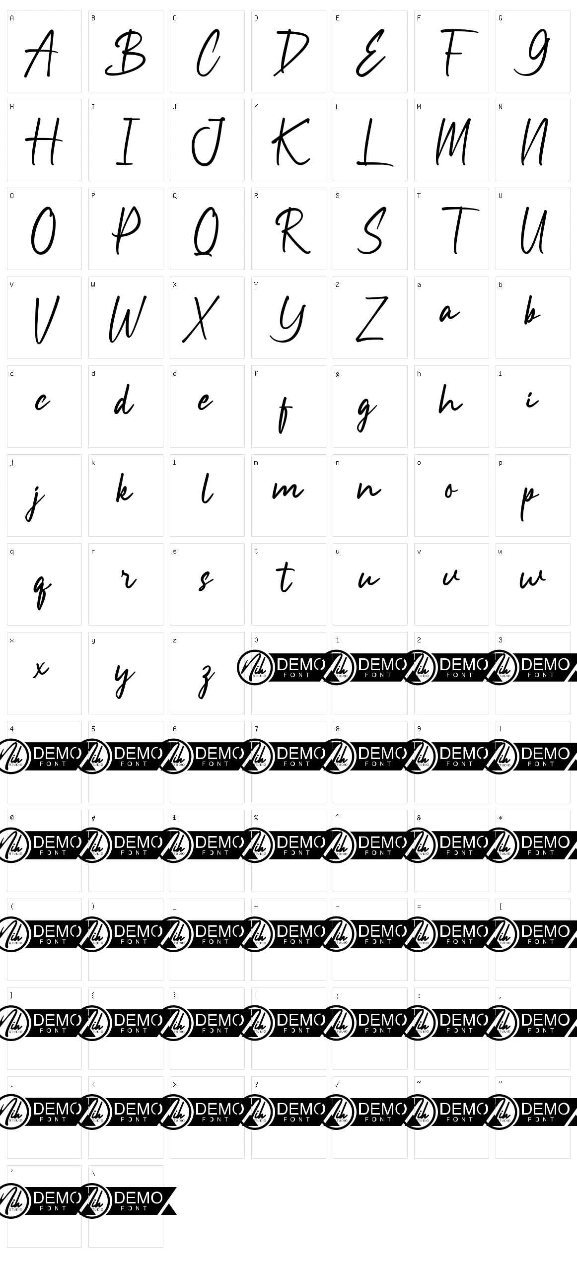 Brooklyn Park Character Set