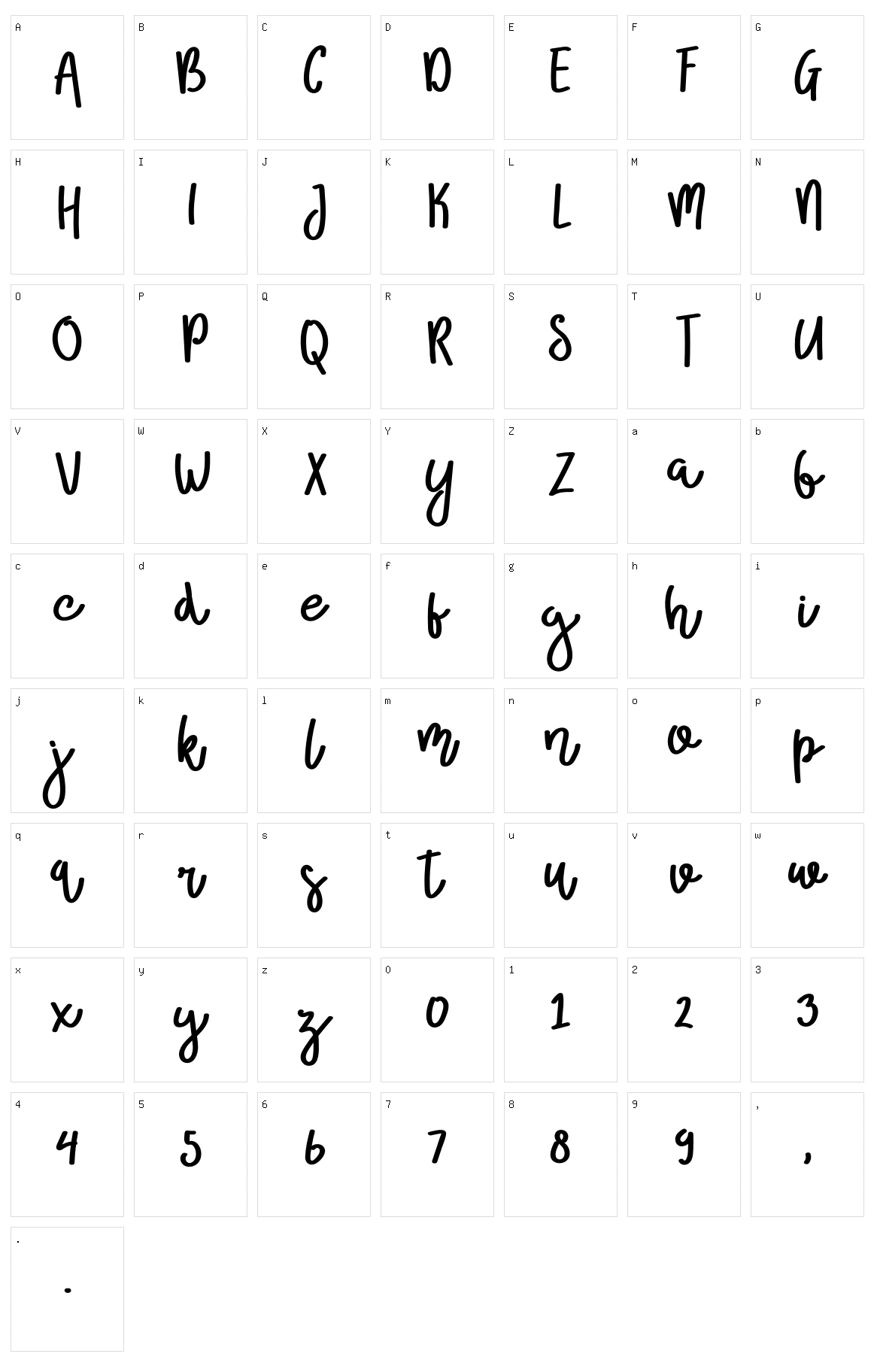 Broolia Character Set