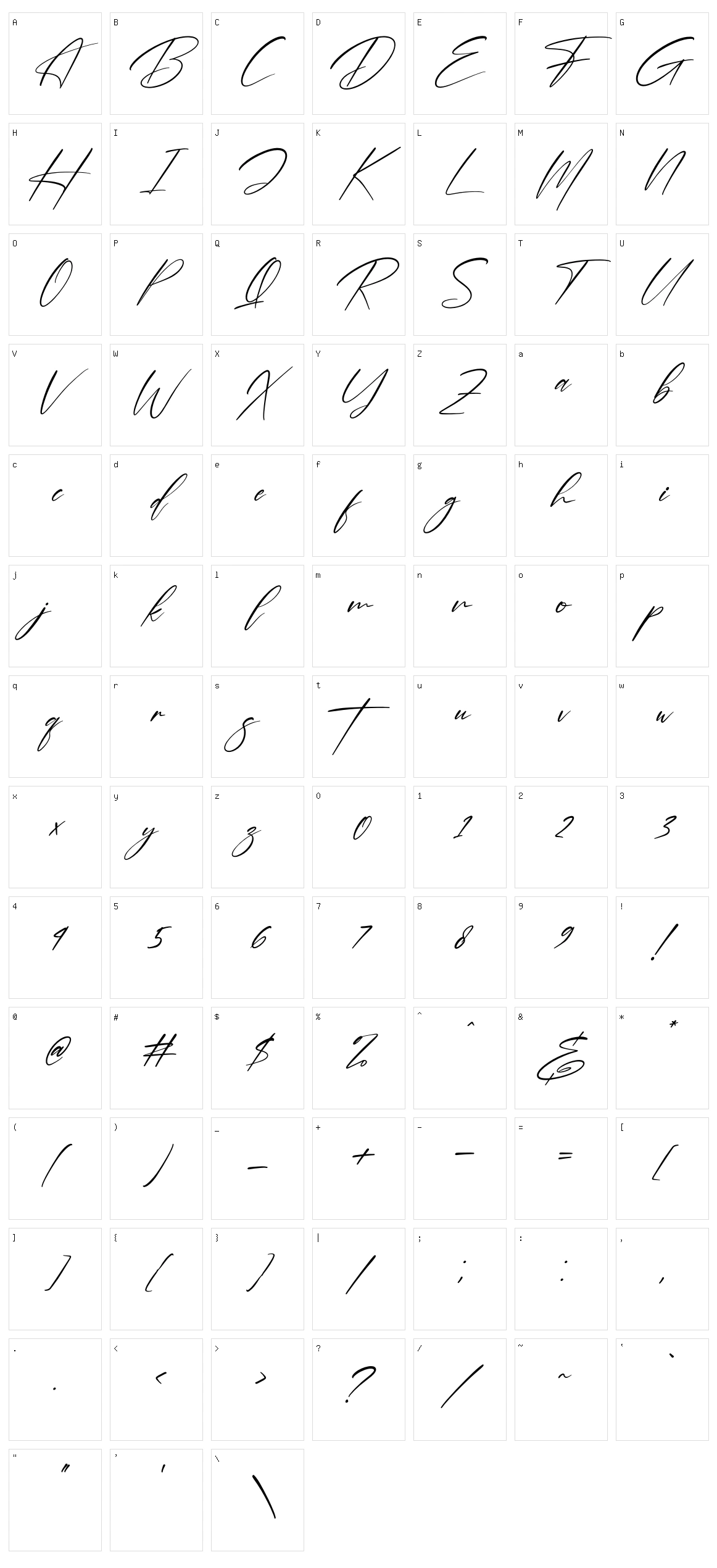 Brotherdam Signature Character Set