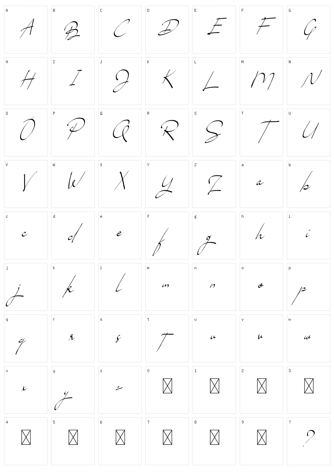 Brouklyn Signature Character Set