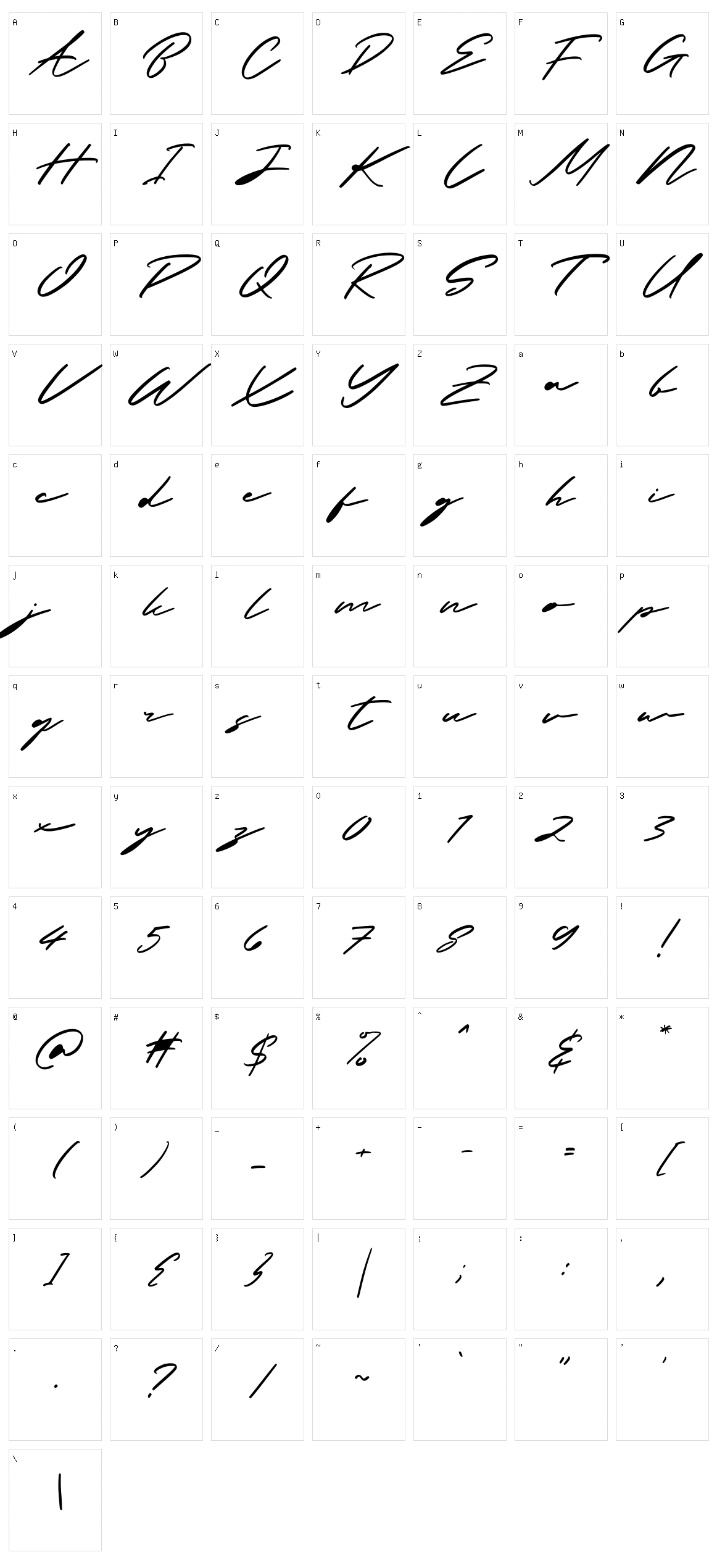 Brown Carlson Character Set