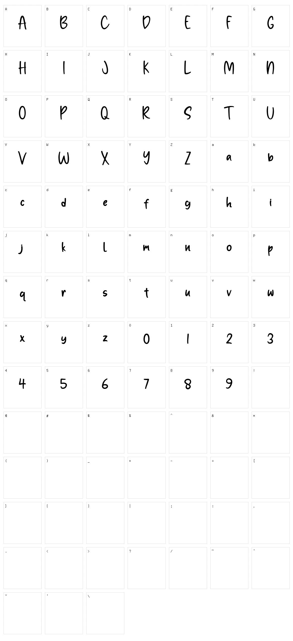 Brozettany Character Set