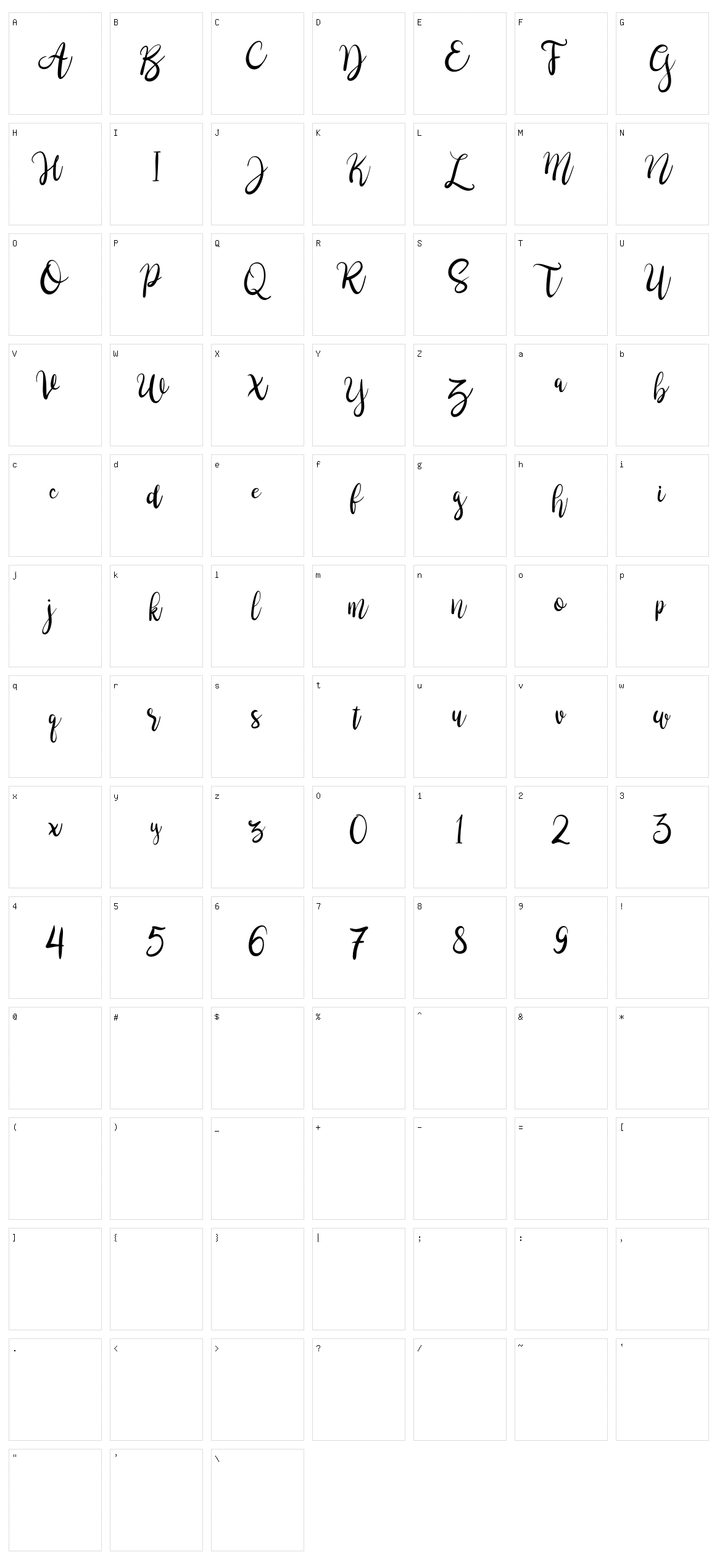Brushgyo Character Set