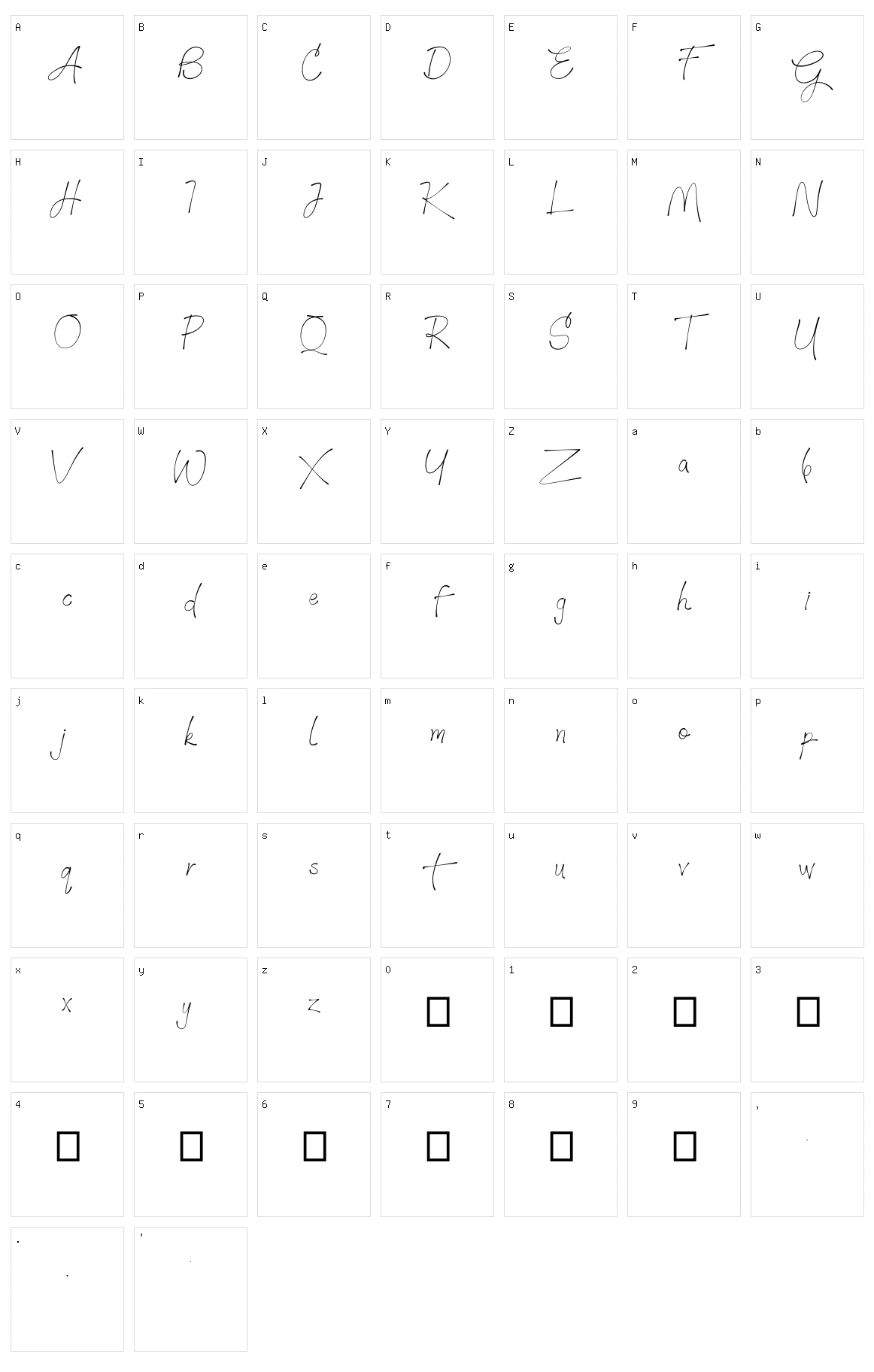 BTX Gilther Character Set