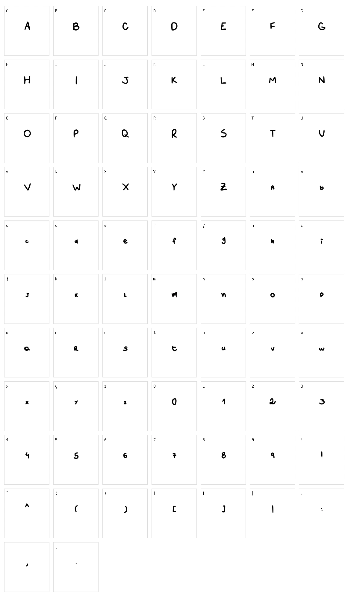 Bubbles Character Set