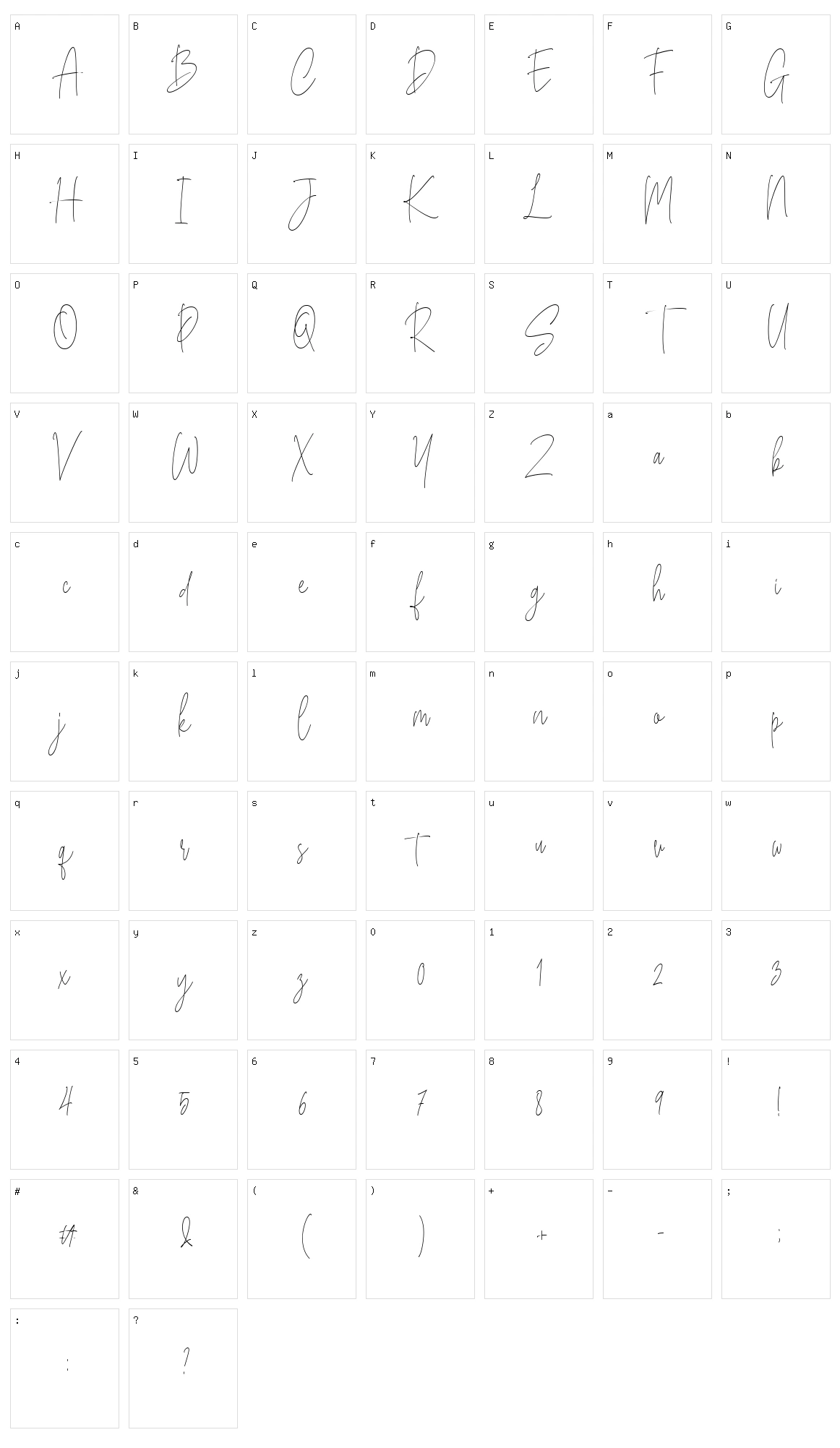 Bucherry Character Set
