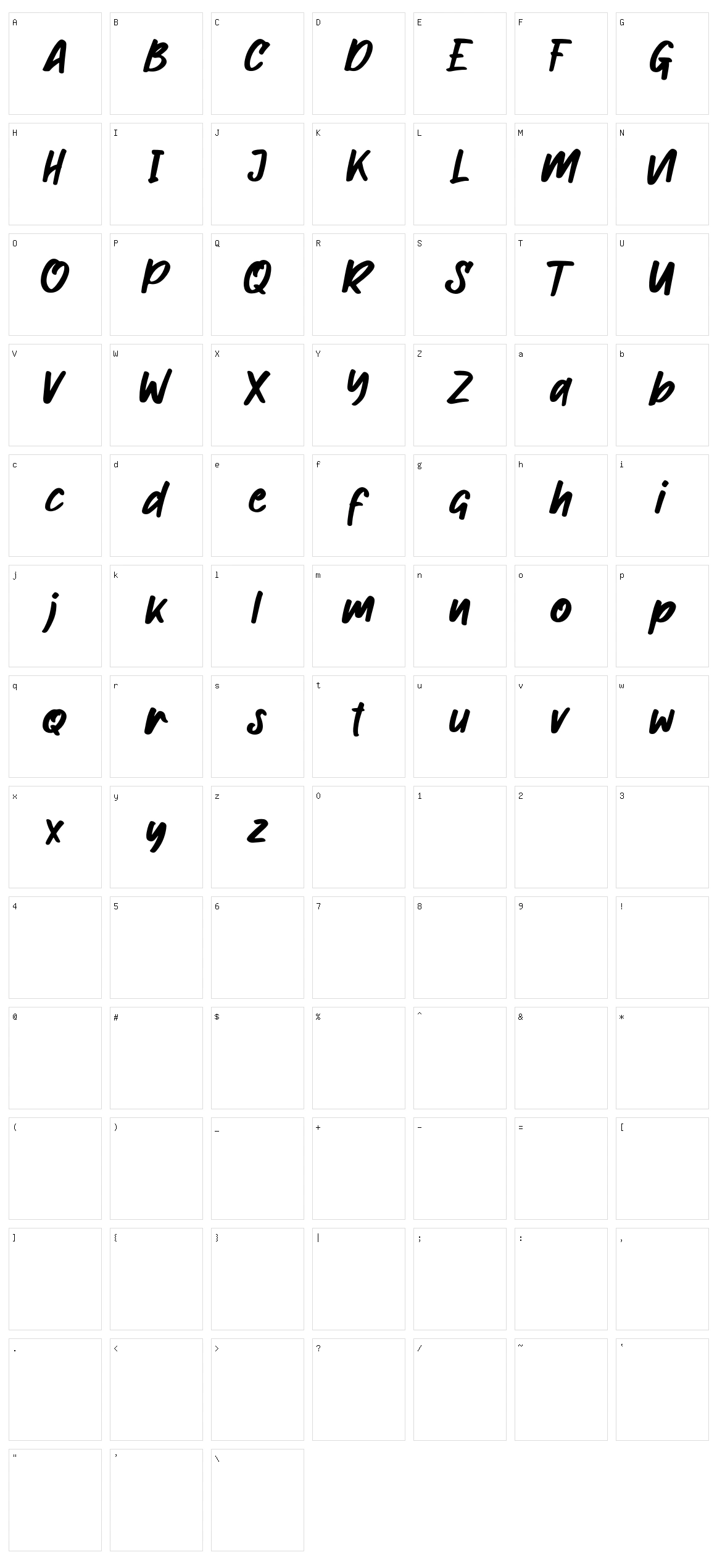 Buckles Character Set