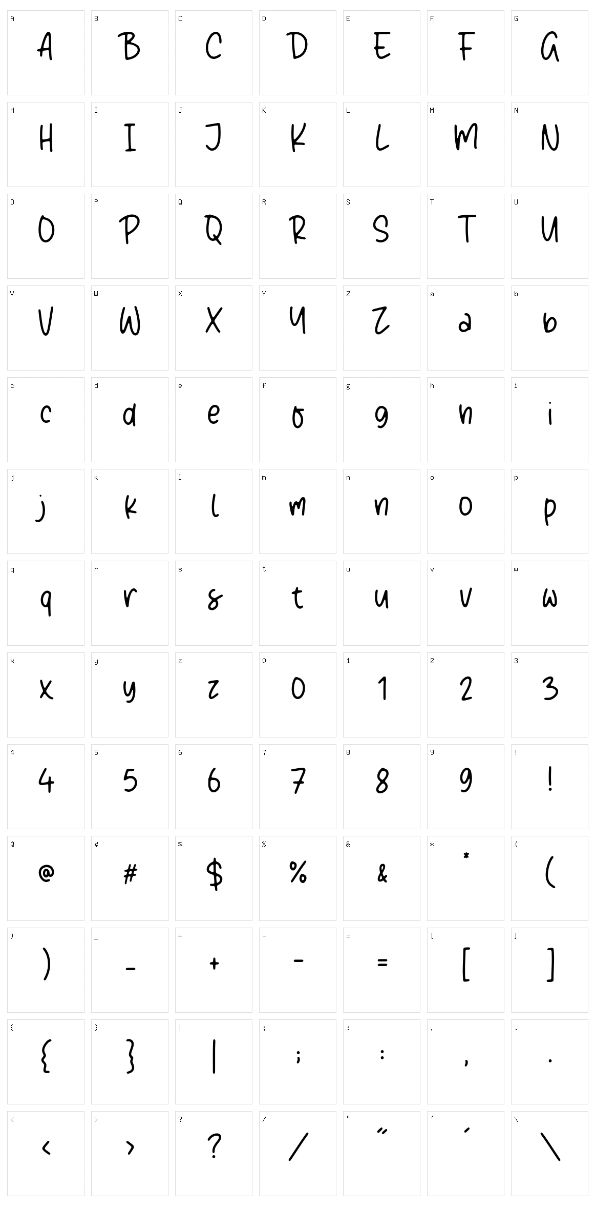 Buckley Character Set