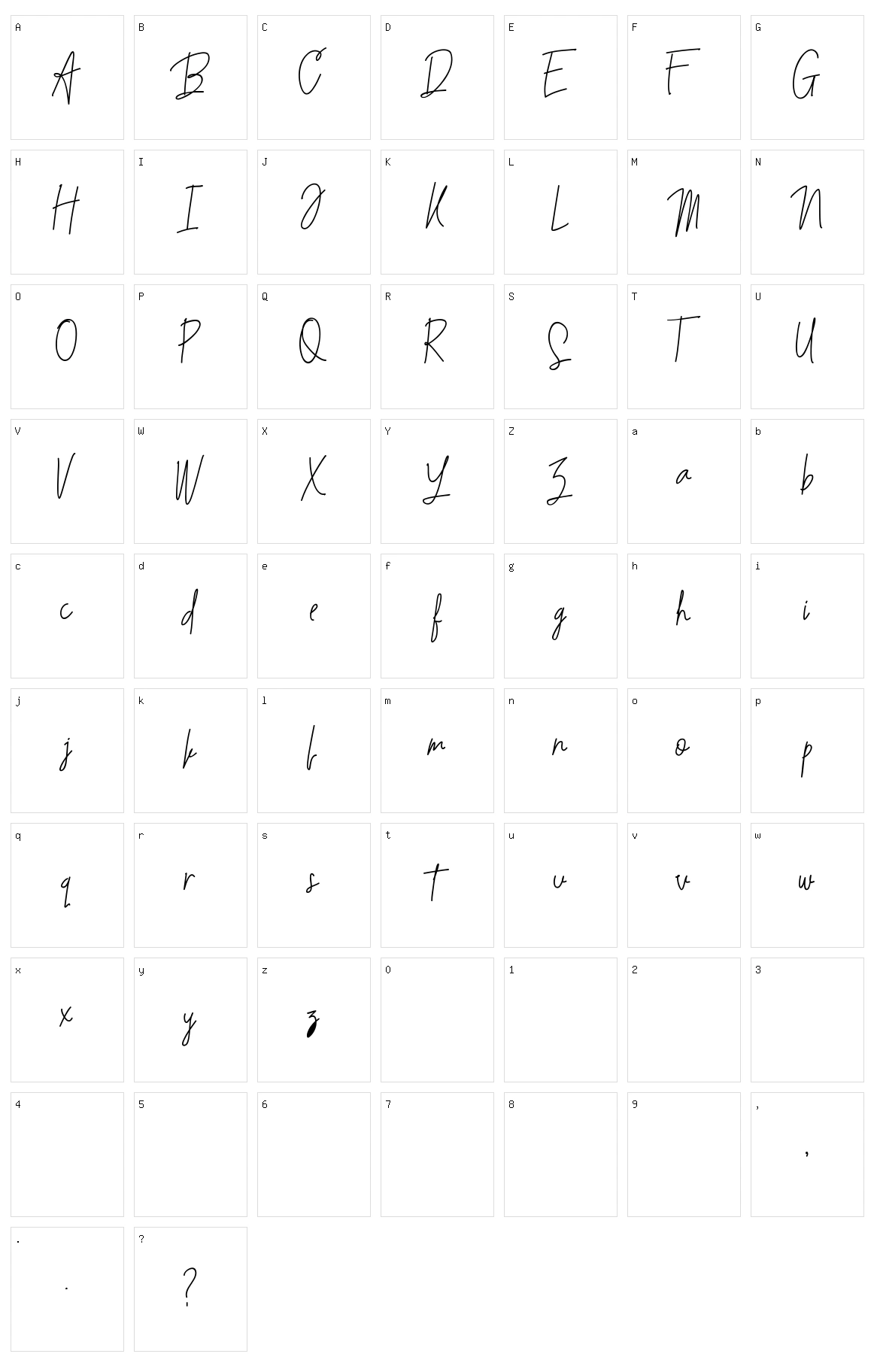 Budaphest Character Set